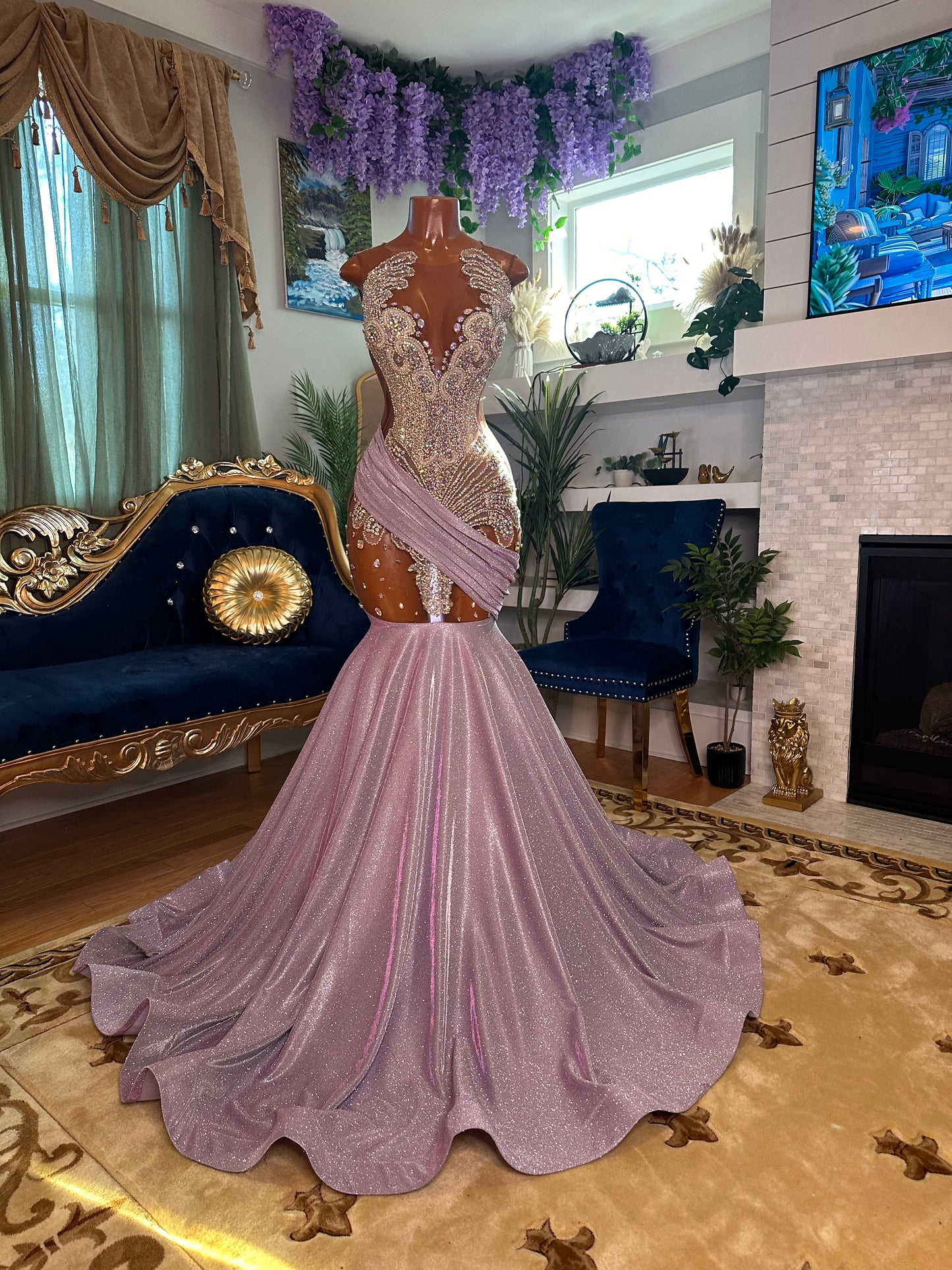Lovely Lavendar Sash Gown