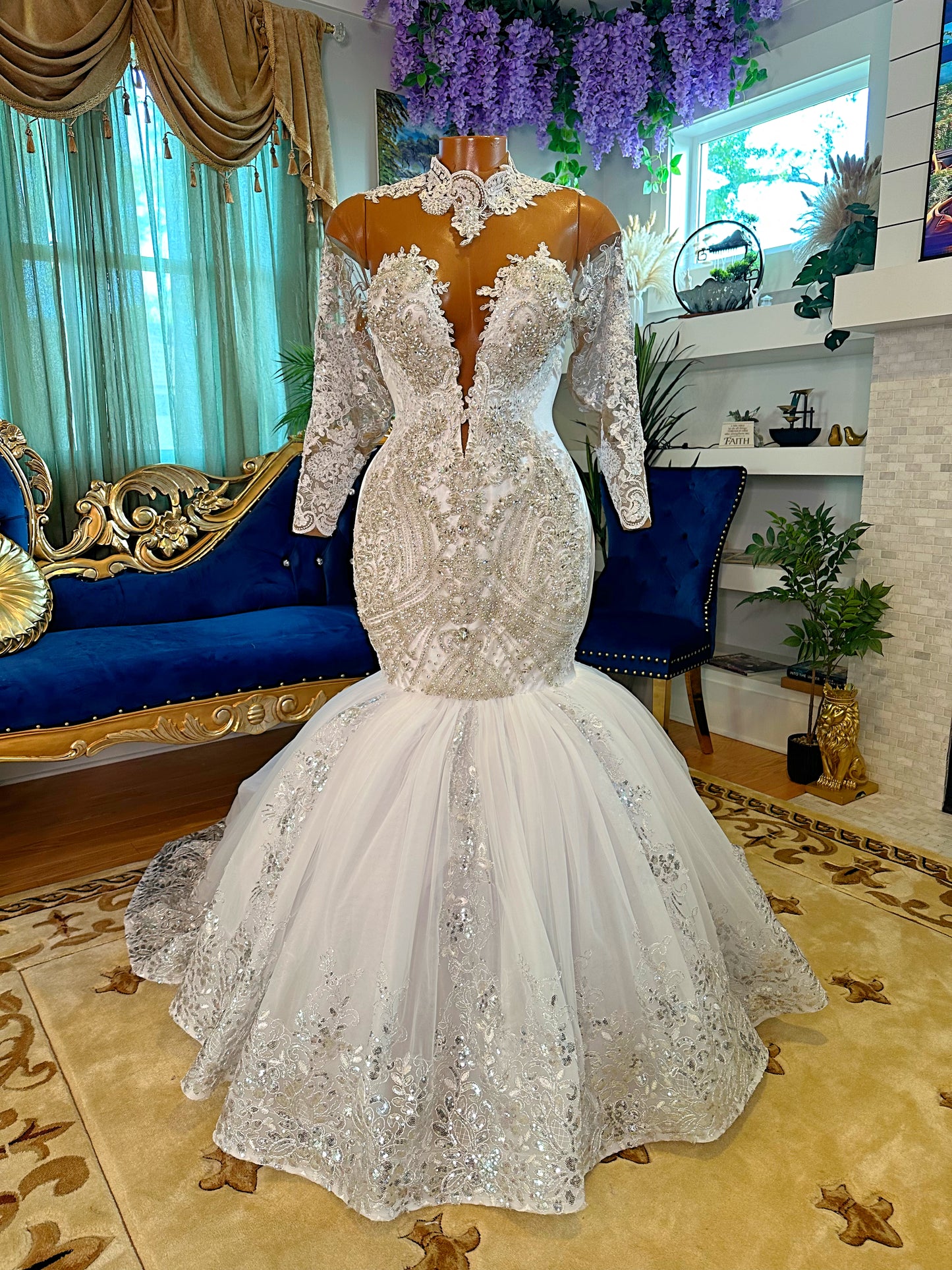 White Cupcake Lace Gown