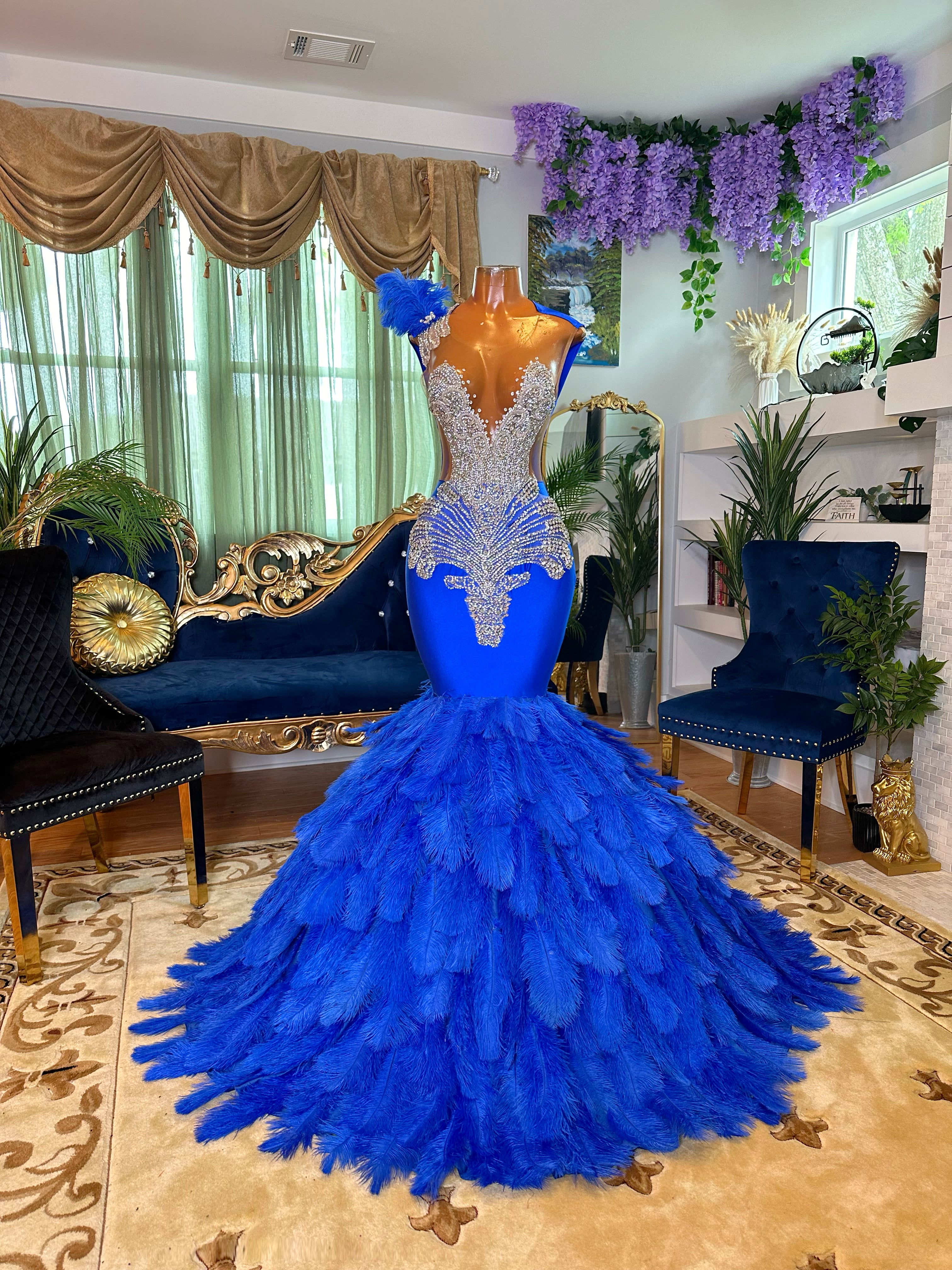 Royal Blue Drama Queen Gown Ariel Jillian Designs Royal Blue Drama Queen Gown Ariel Jillian Designs