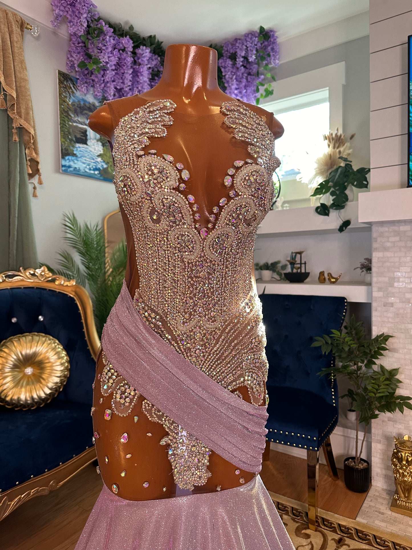 Lovely Lavendar Sash Gown