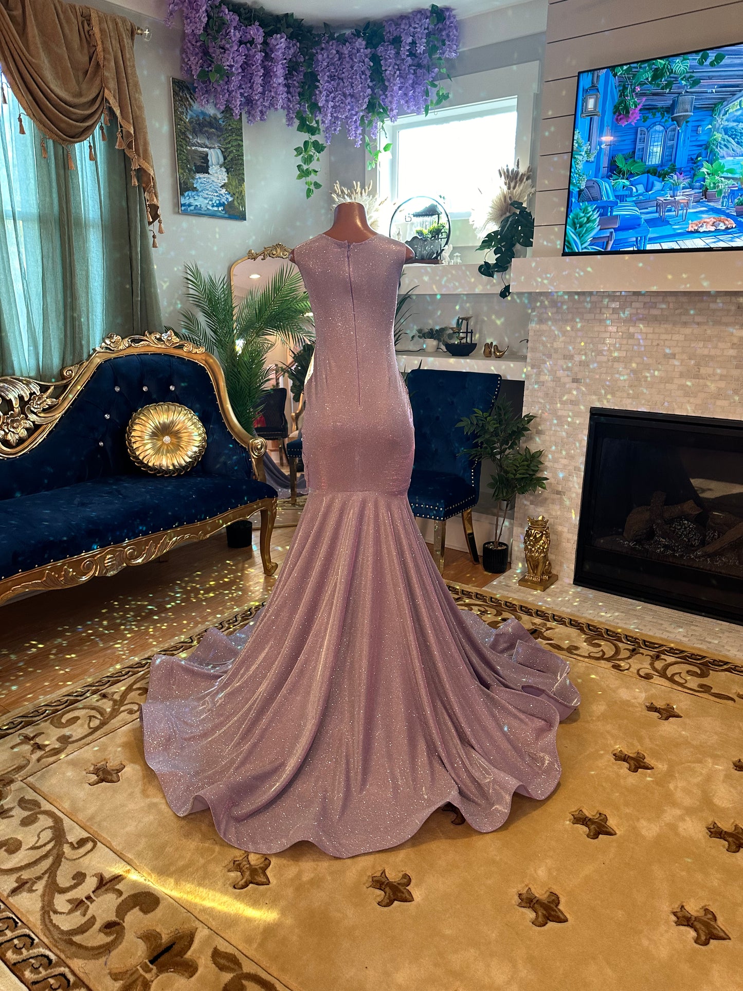 Lovely Lavendar Sash Gown