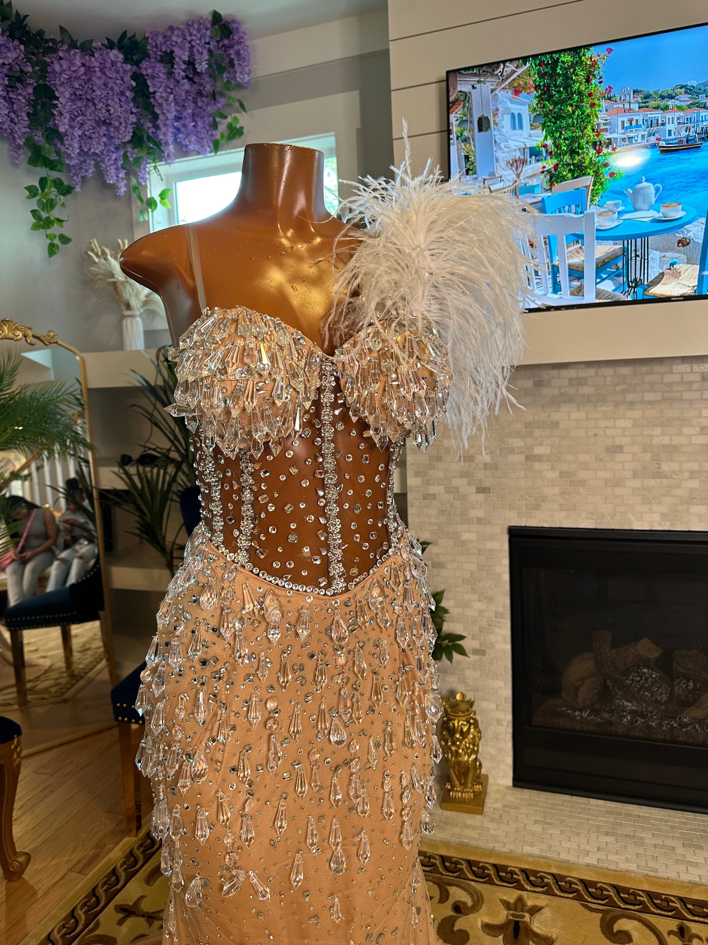Crystal Beaded Forever Gown