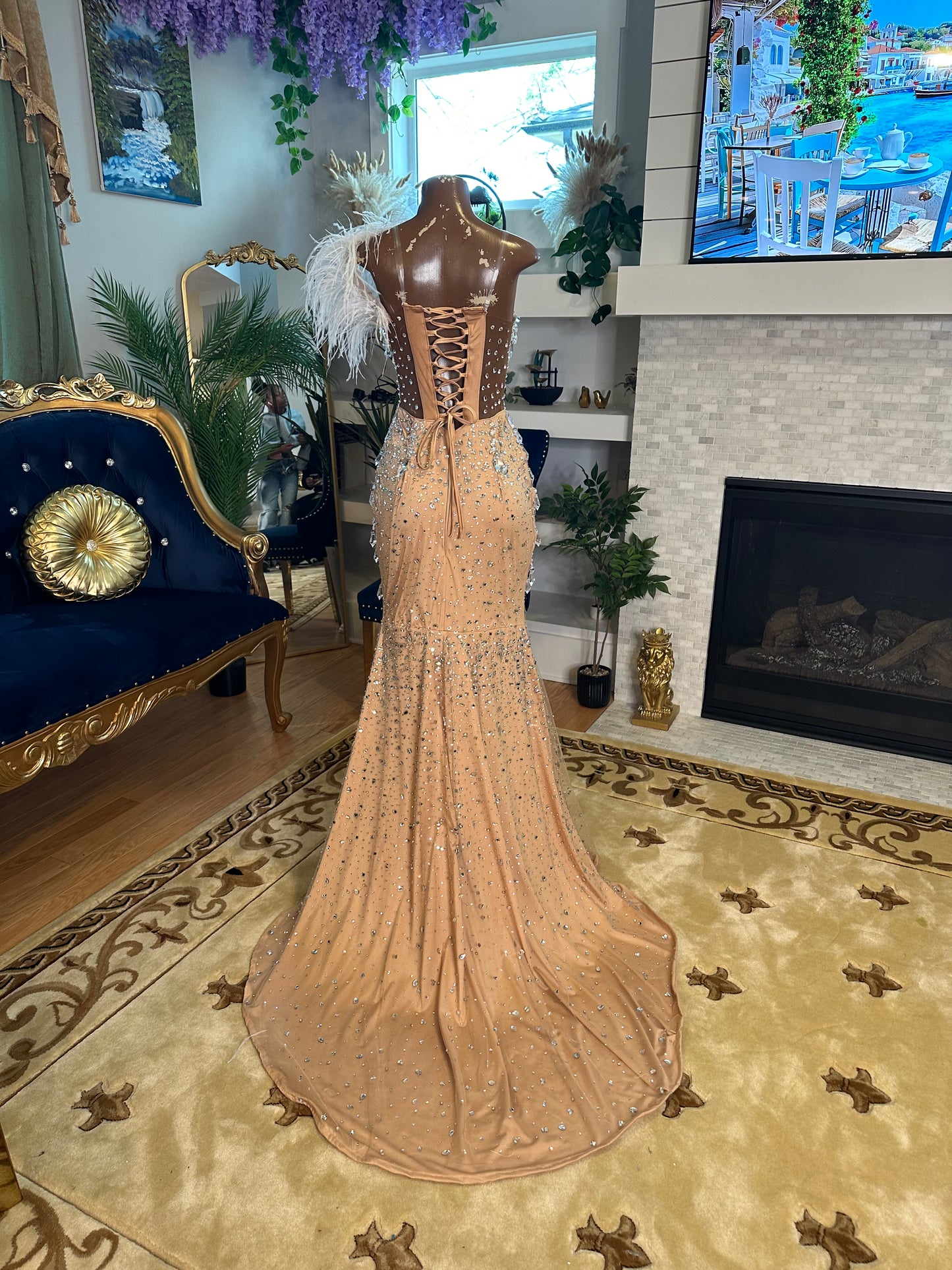 Crystal Beaded Forever Gown