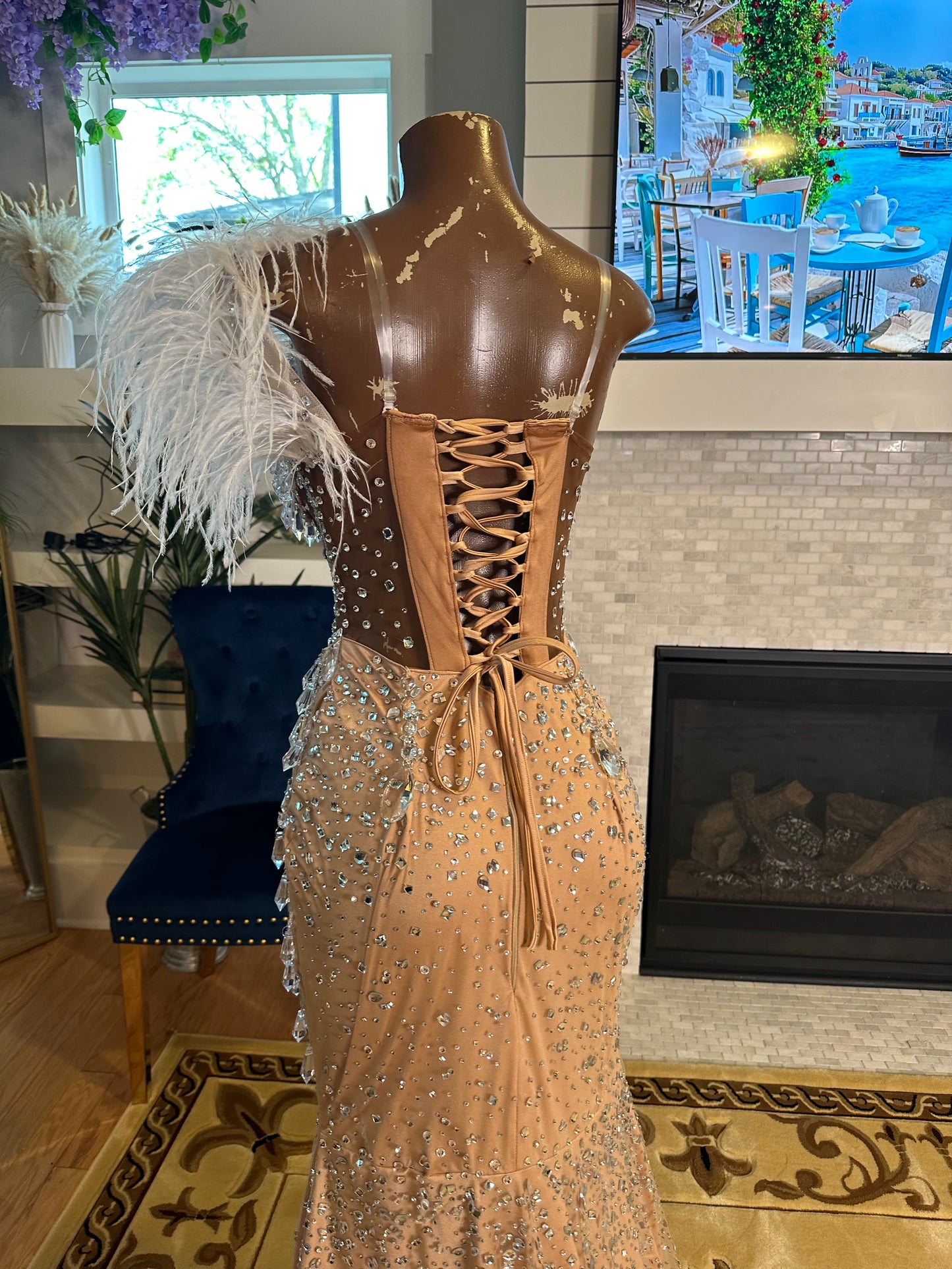 Crystal Beaded Forever Gown