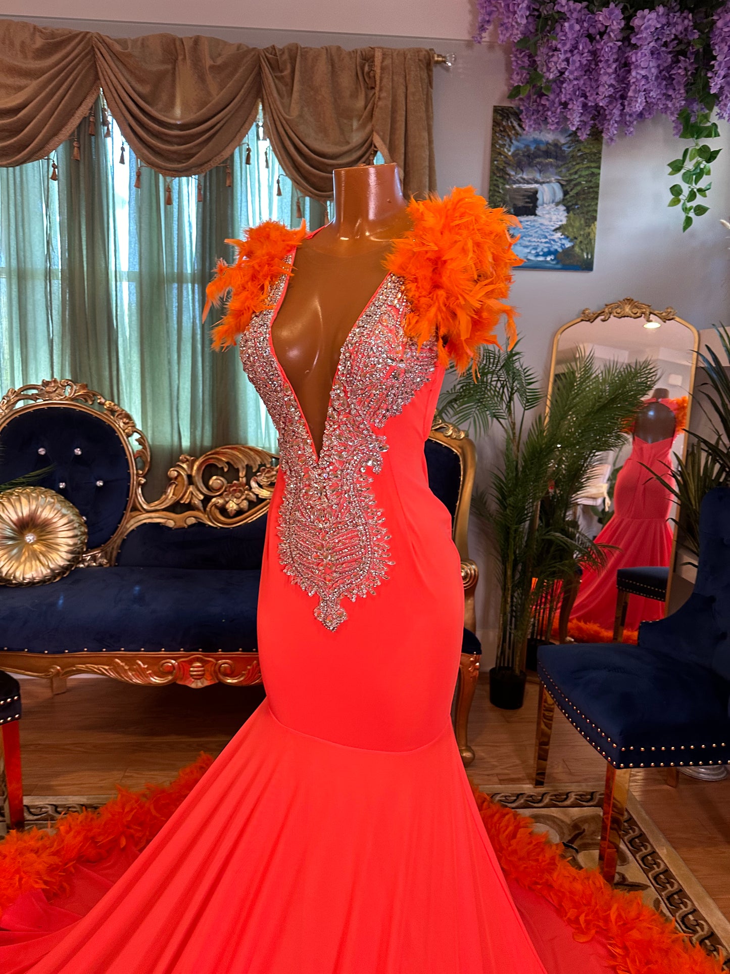 Electric Orange Gown