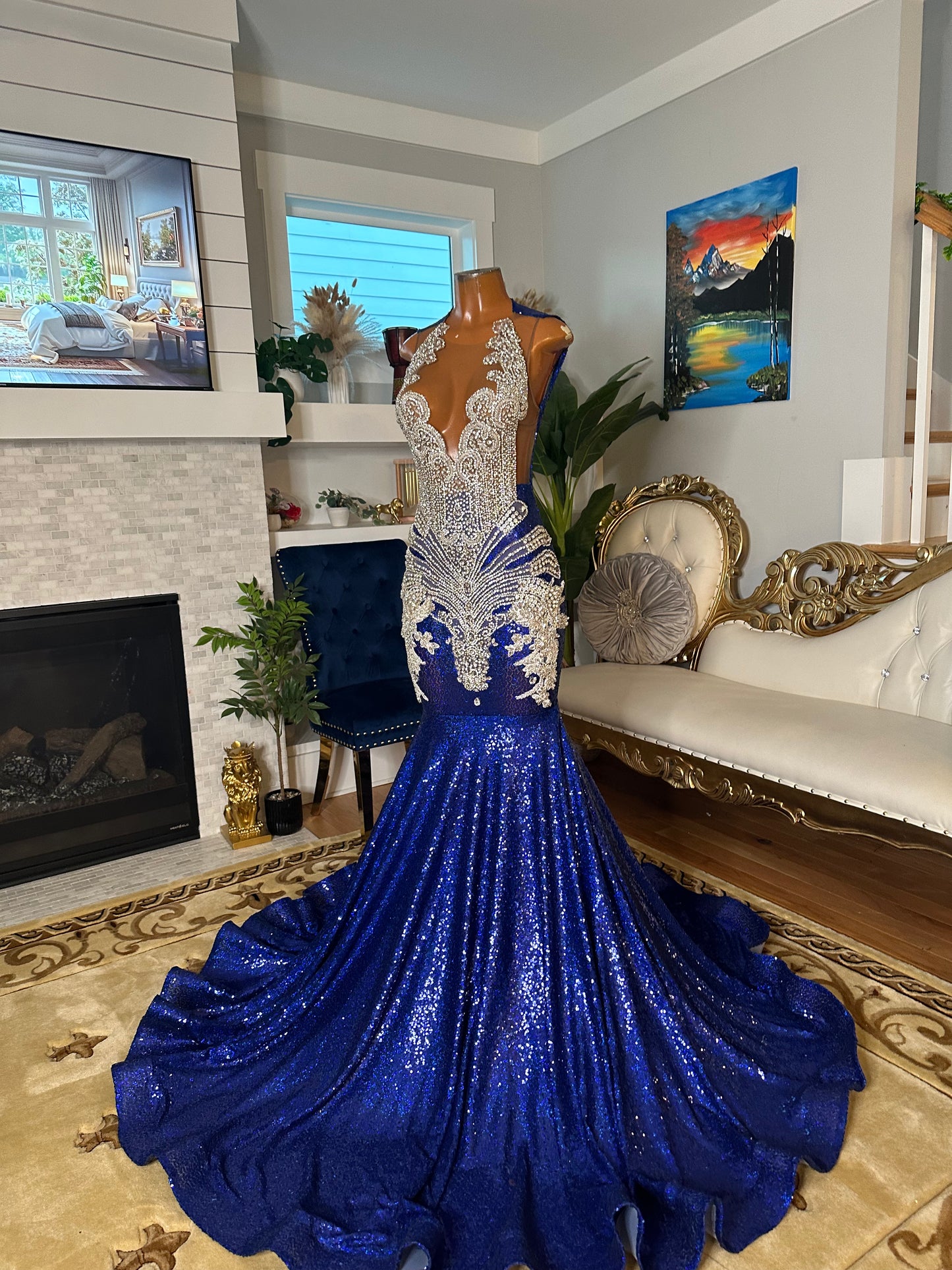 Sparkling Sapphire Gown