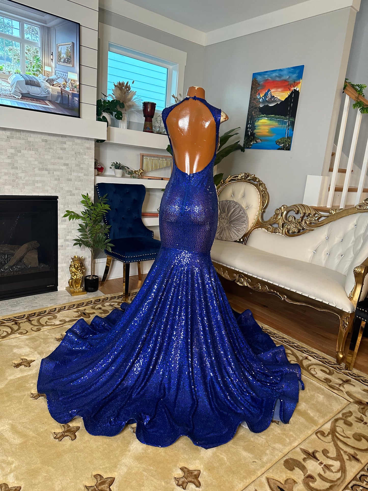 Sparkling Sapphire Gown