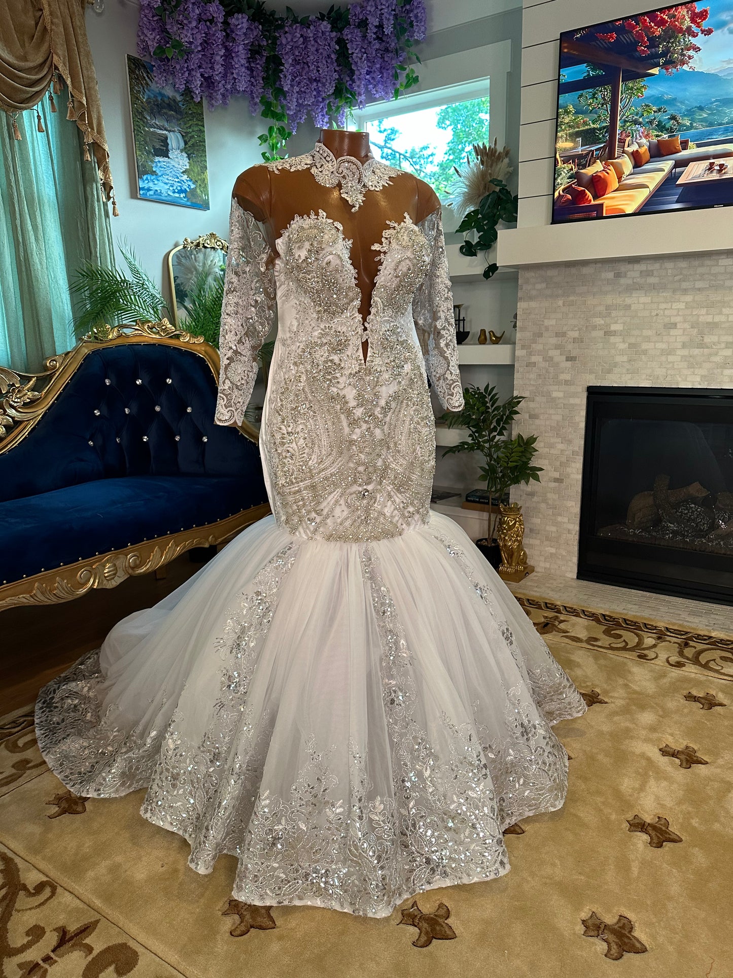 White Cupcake Lace Gown