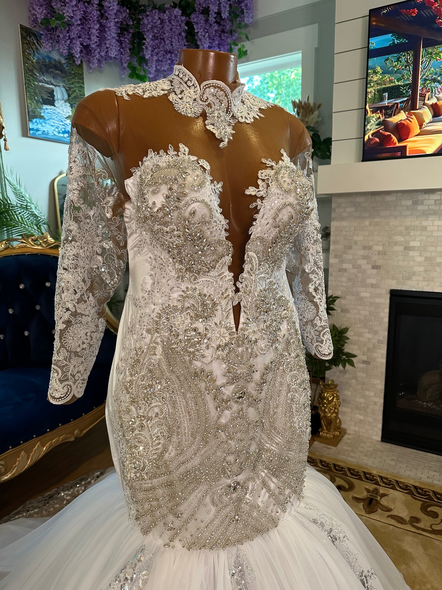 White Cupcake Lace Gown