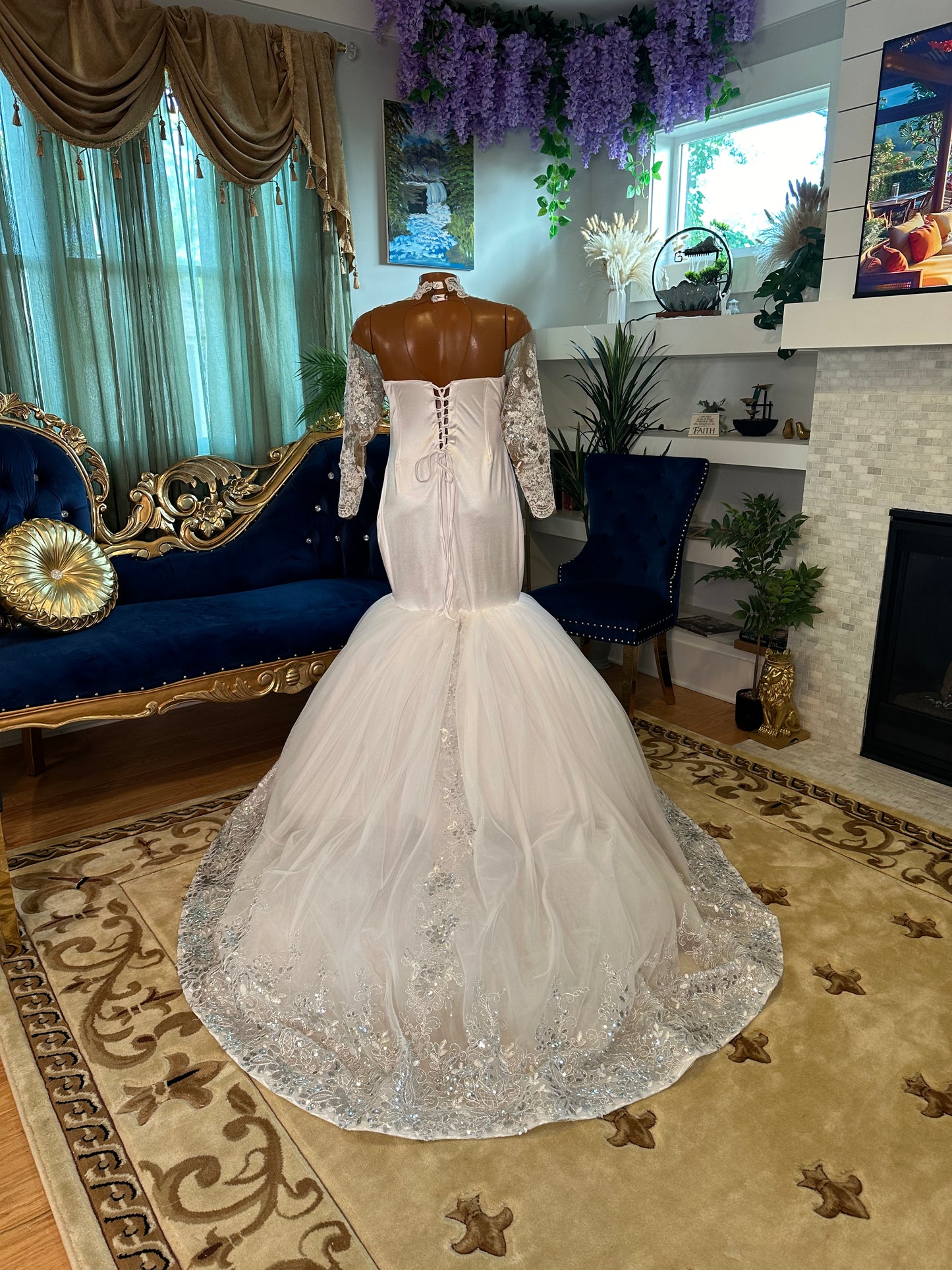 White Cupcake Lace Gown