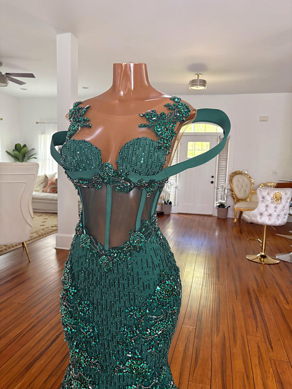 Emerald Jewels Gown