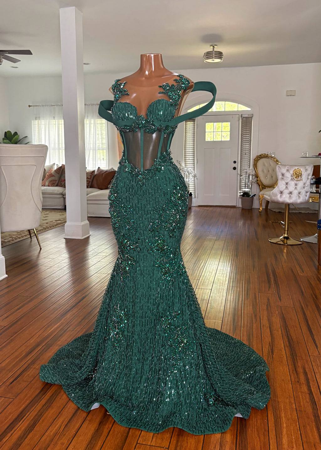 Emerald Jewels Gown