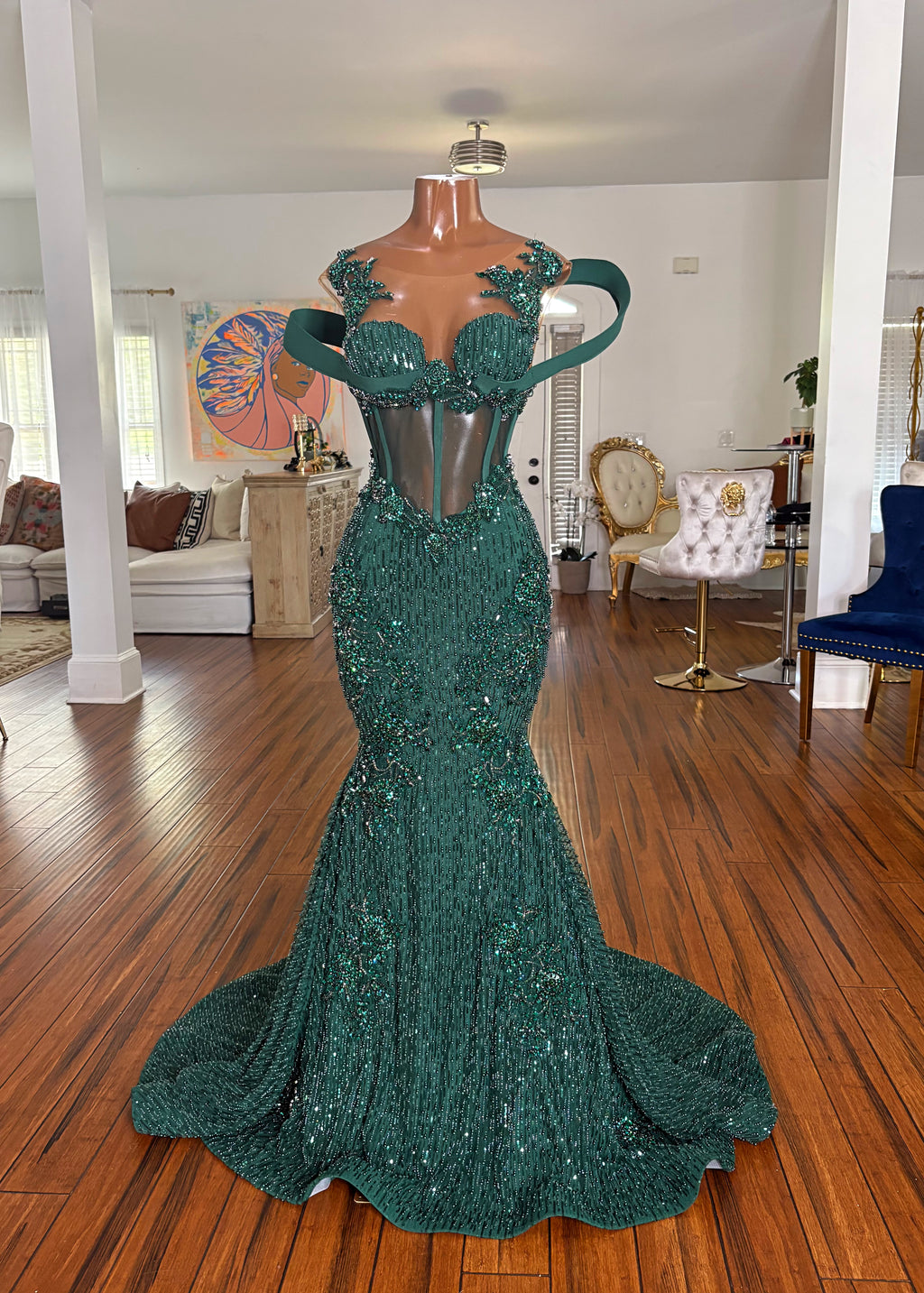 Emerald Jewels Gown