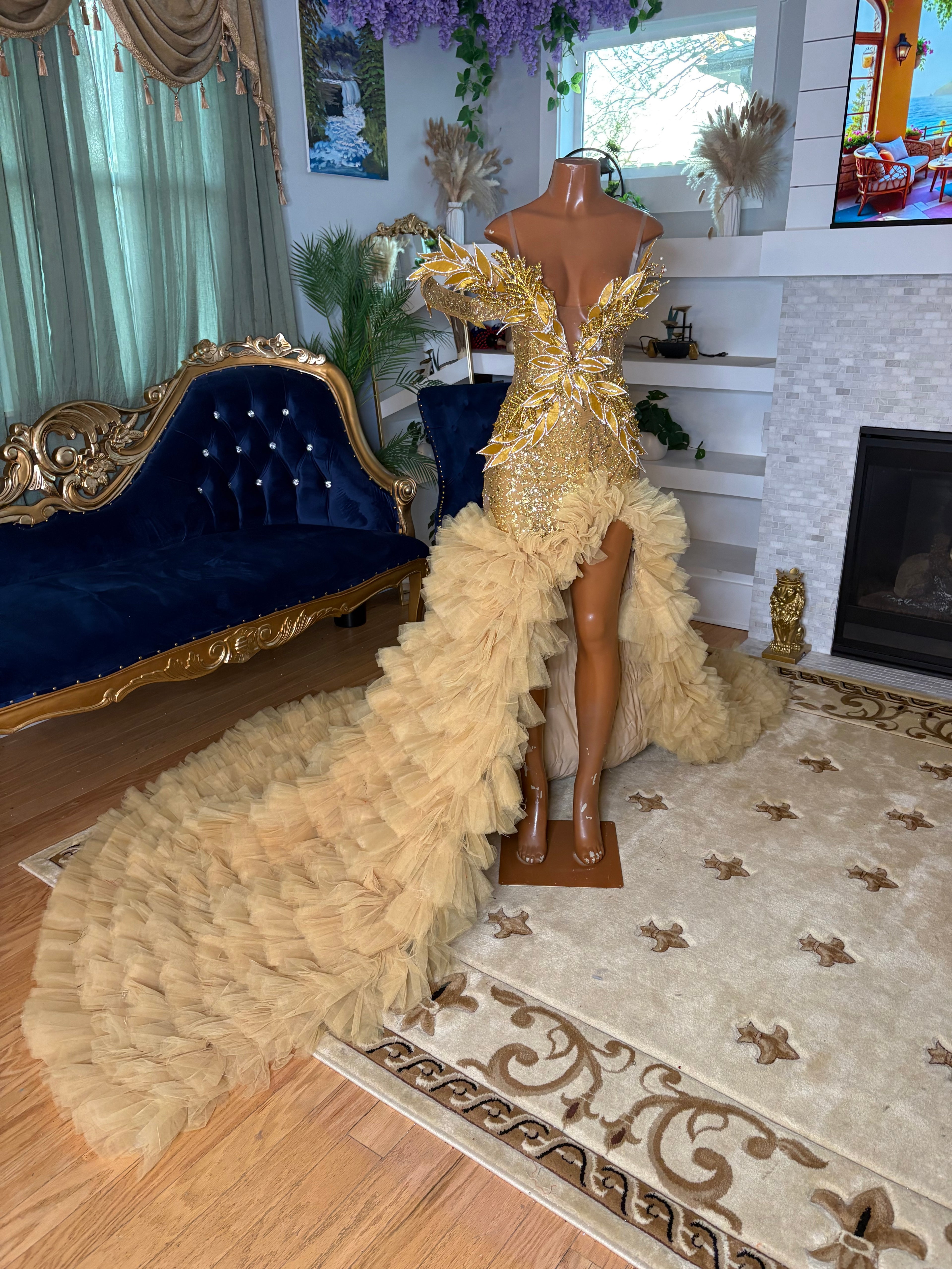 Golden Empress Tulle Gown