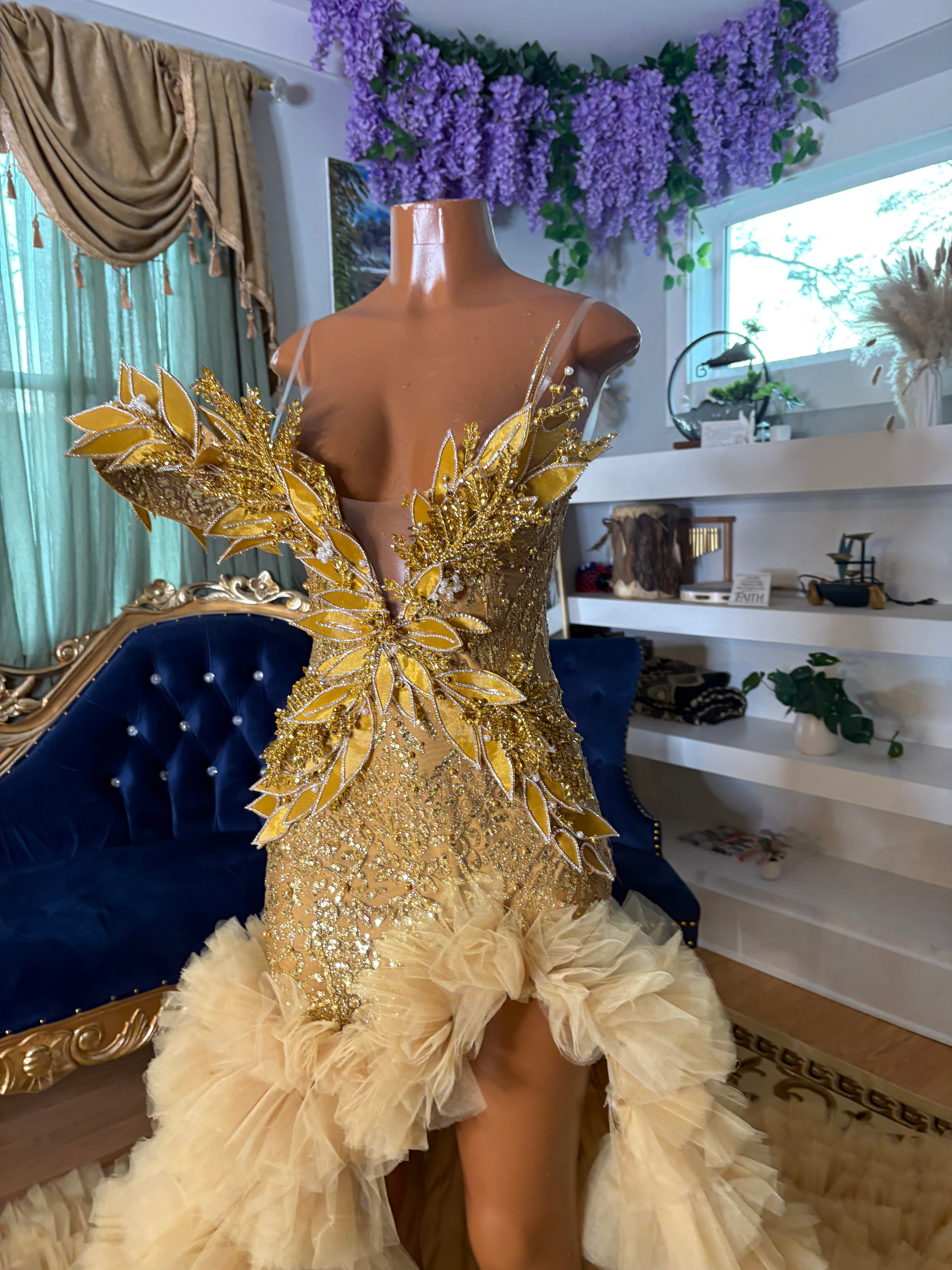 Golden Empress Tulle Gown