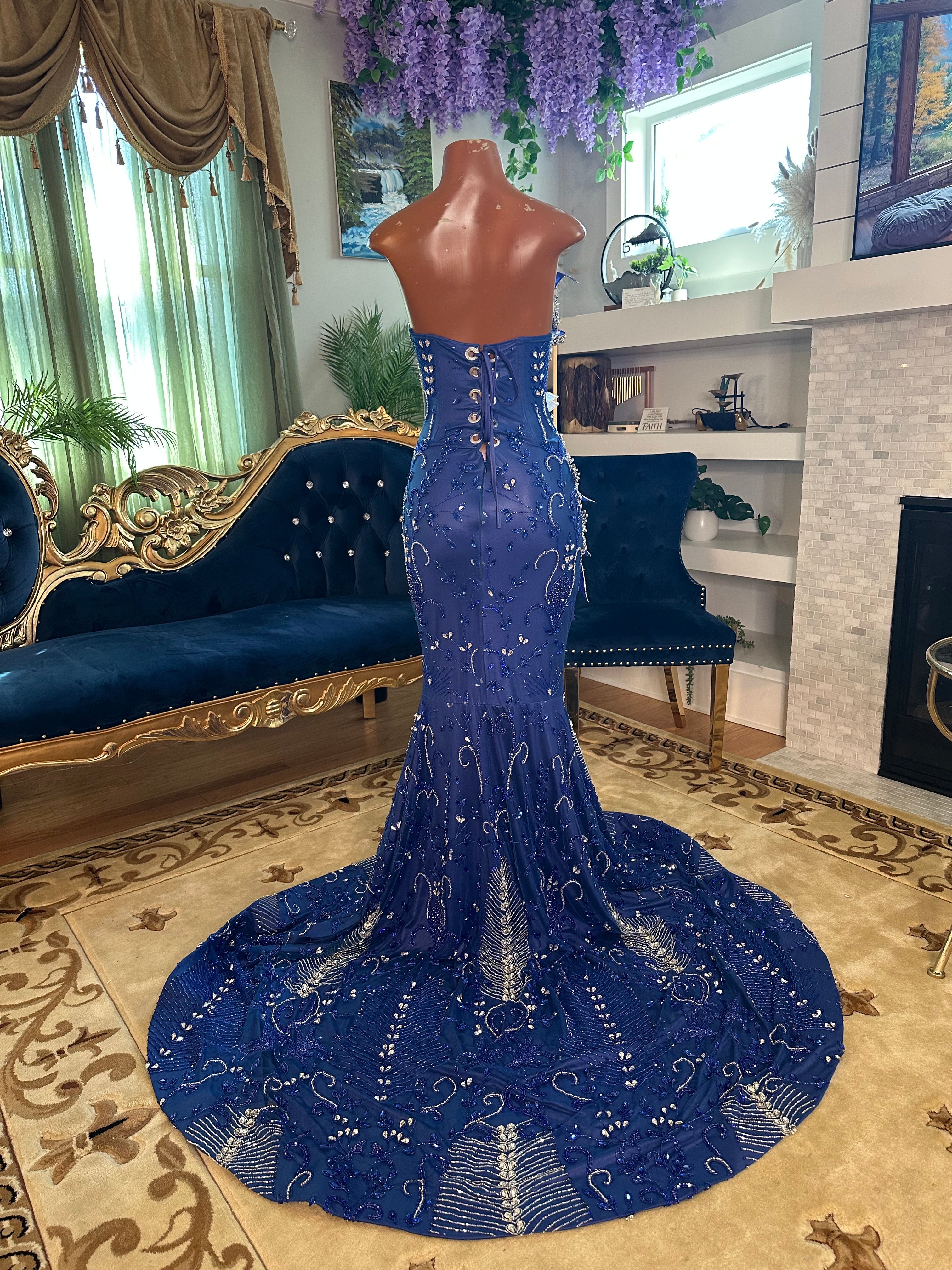 Sapphire Showers Gown