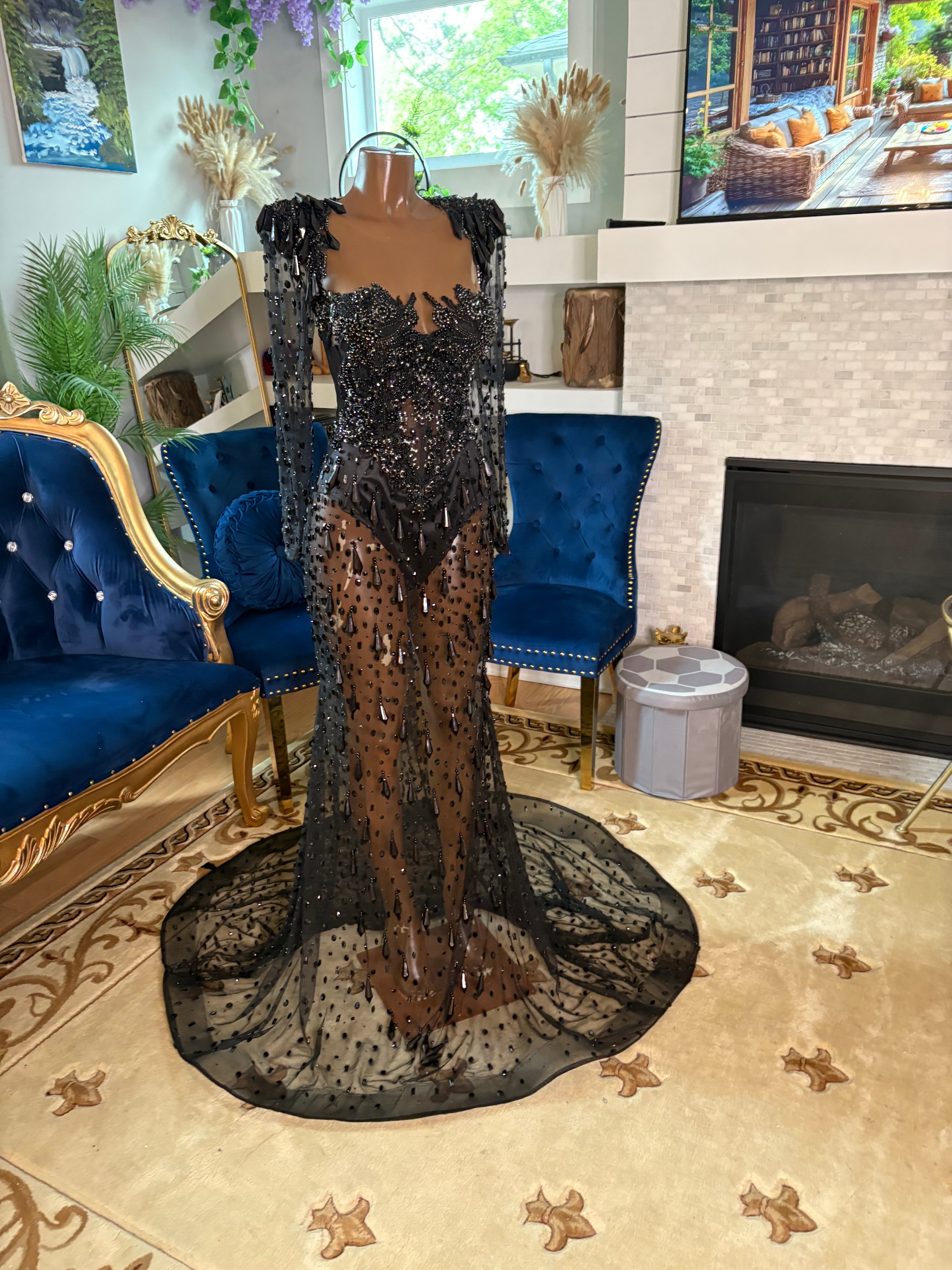Crystal Waterfall Gown