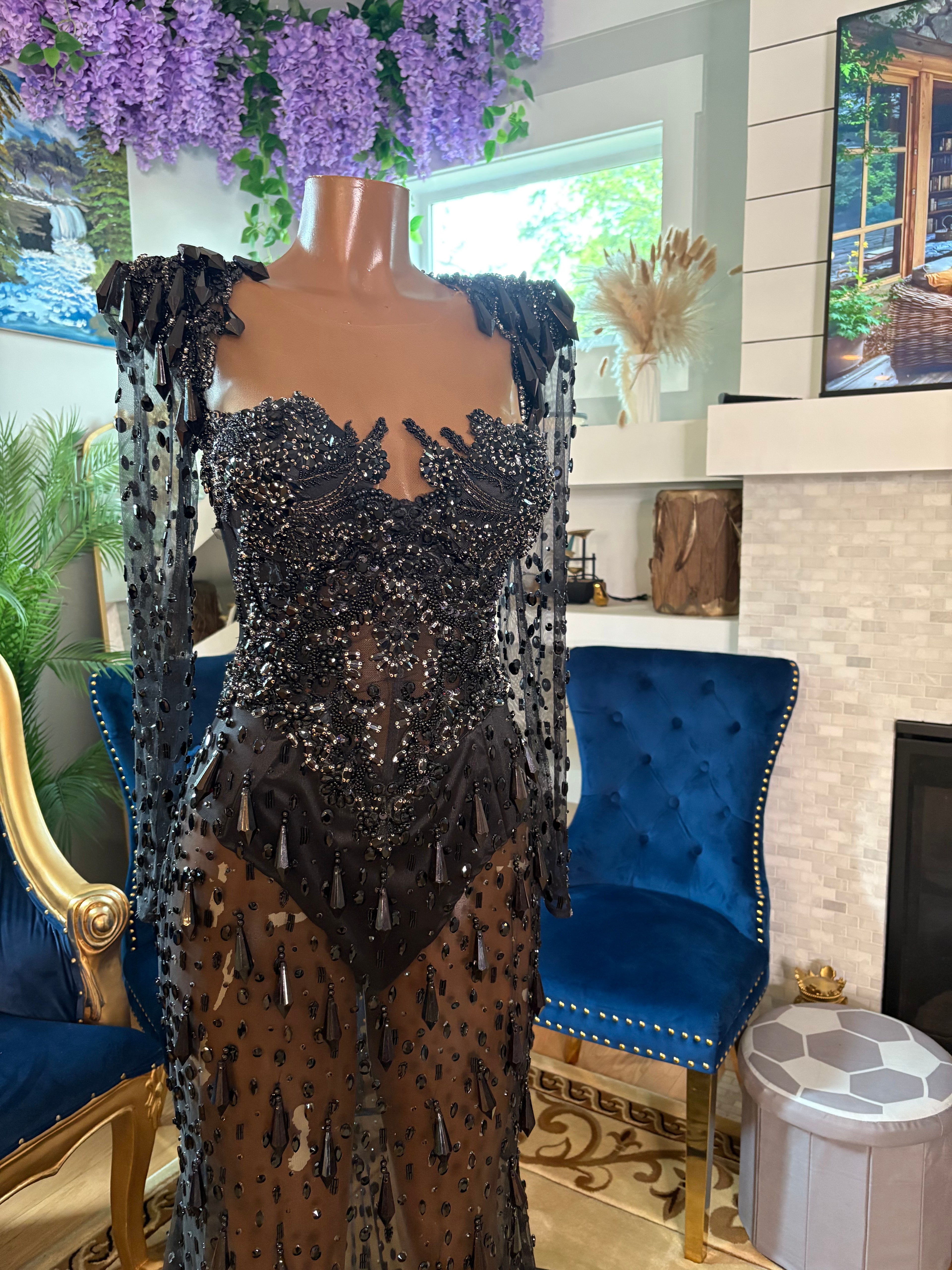 Crystal Waterfall Gown