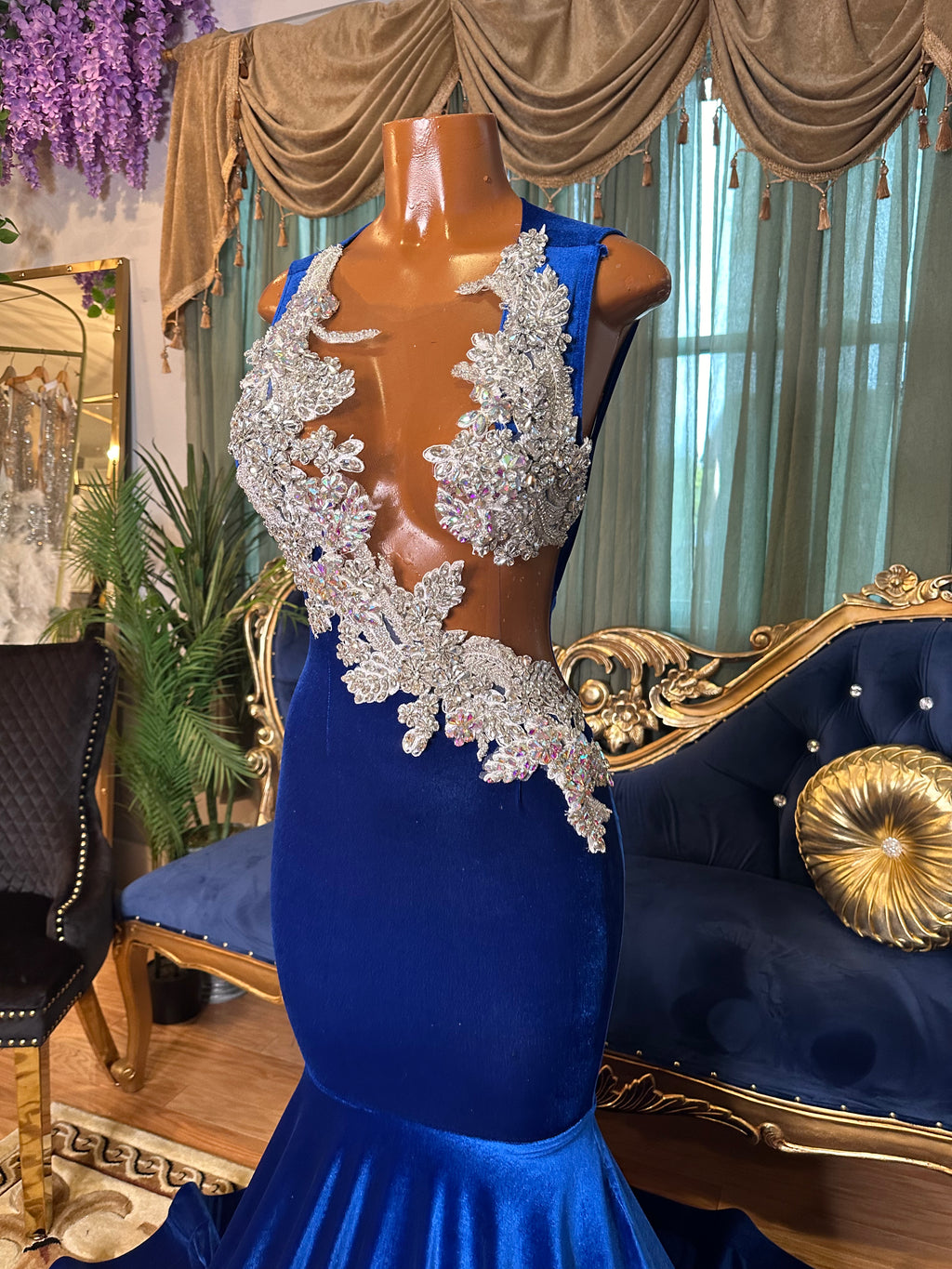 Royal Blue Velvet Gown – Ariel Jillian Designs Royal Blue Velvet Gown – Ariel Jillian Designs