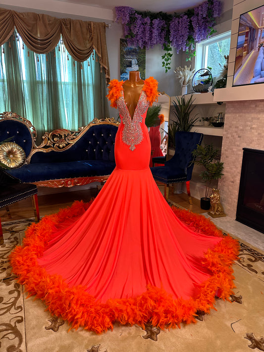 Electric Orange Gown