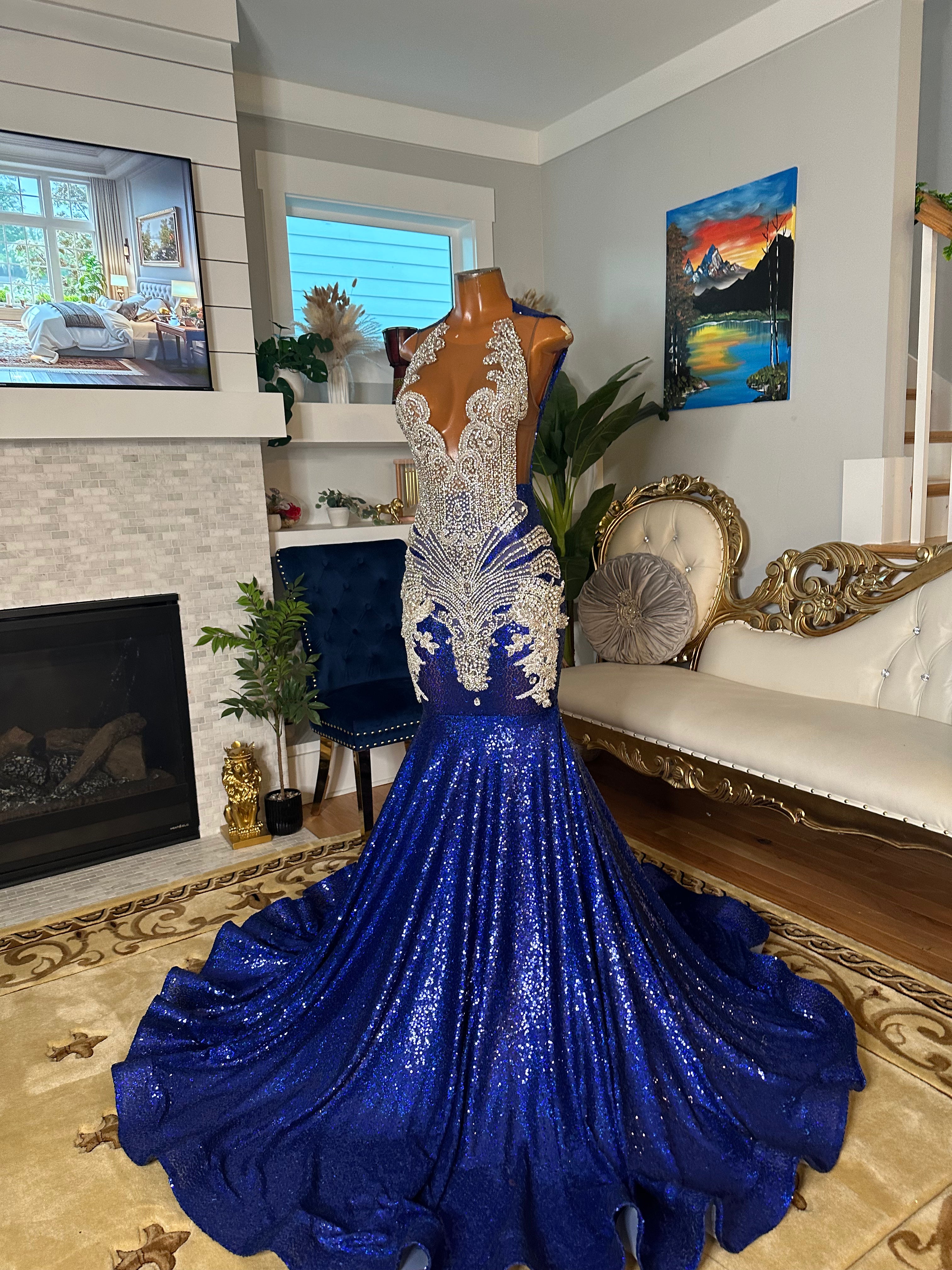 Sparkling Sapphire Gown Ariel Jillian Designs Sparkling Sapphire Gown Ariel Jillian Designs