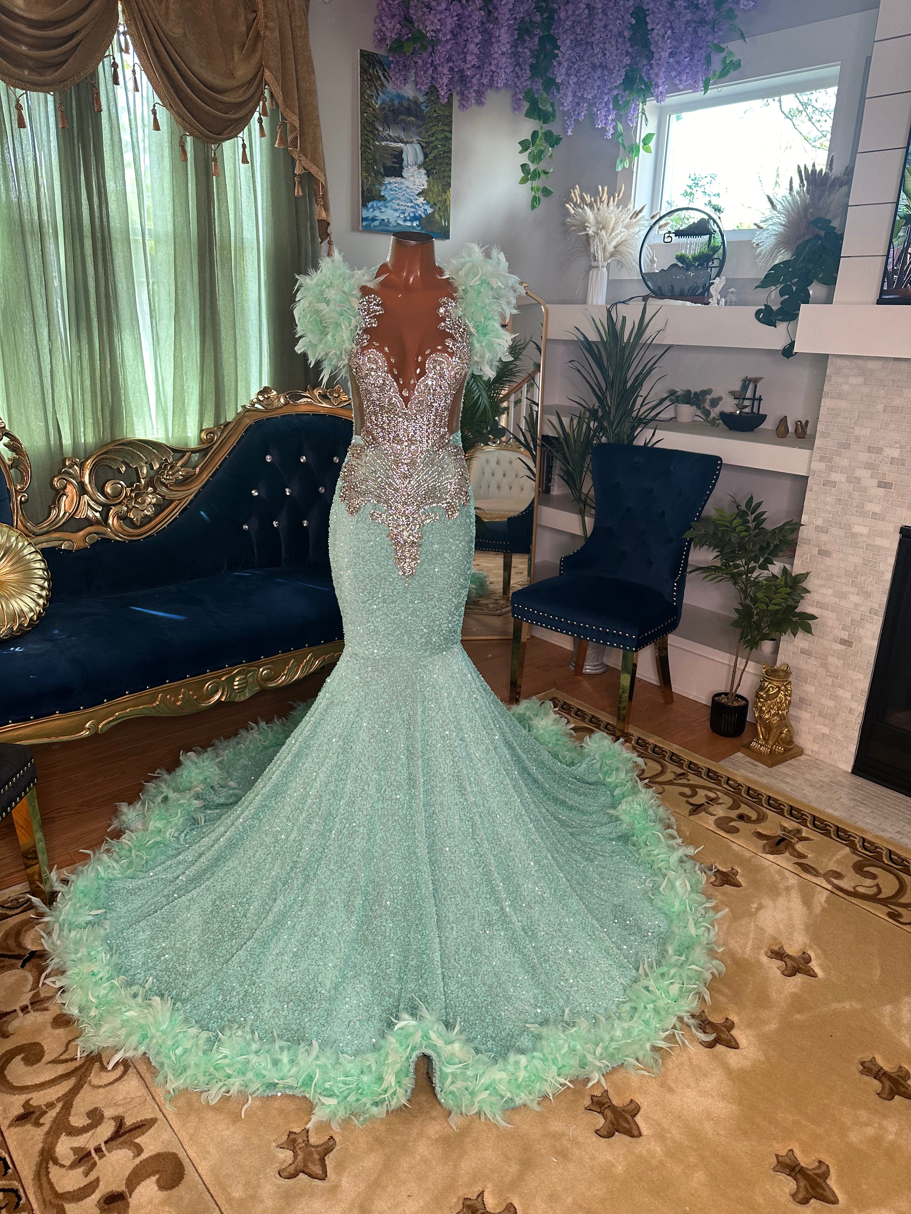 Minty Fresh Sequin Gown