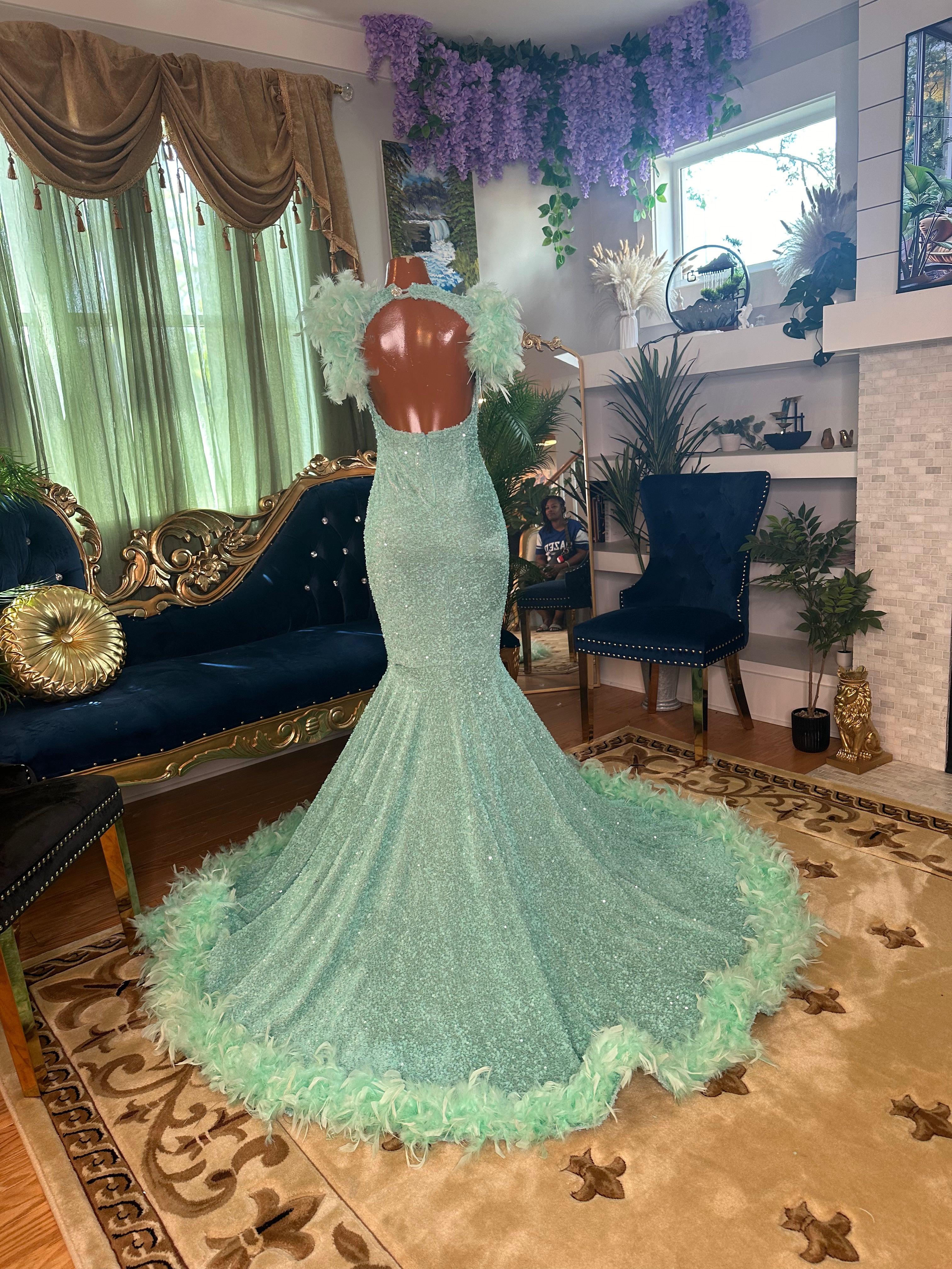 Minty Fresh Sequin Gown