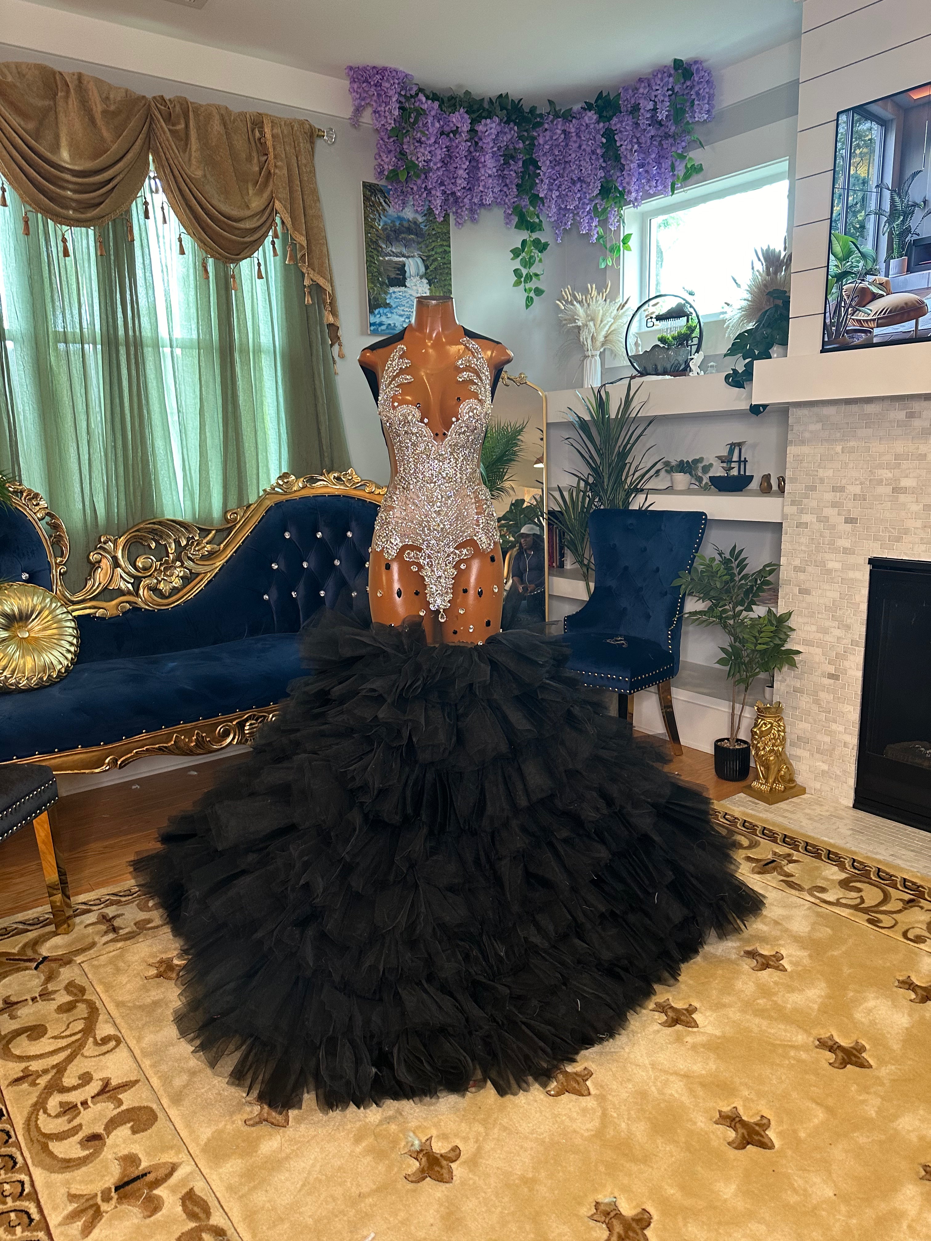 Midnight Stars Tulle Gown