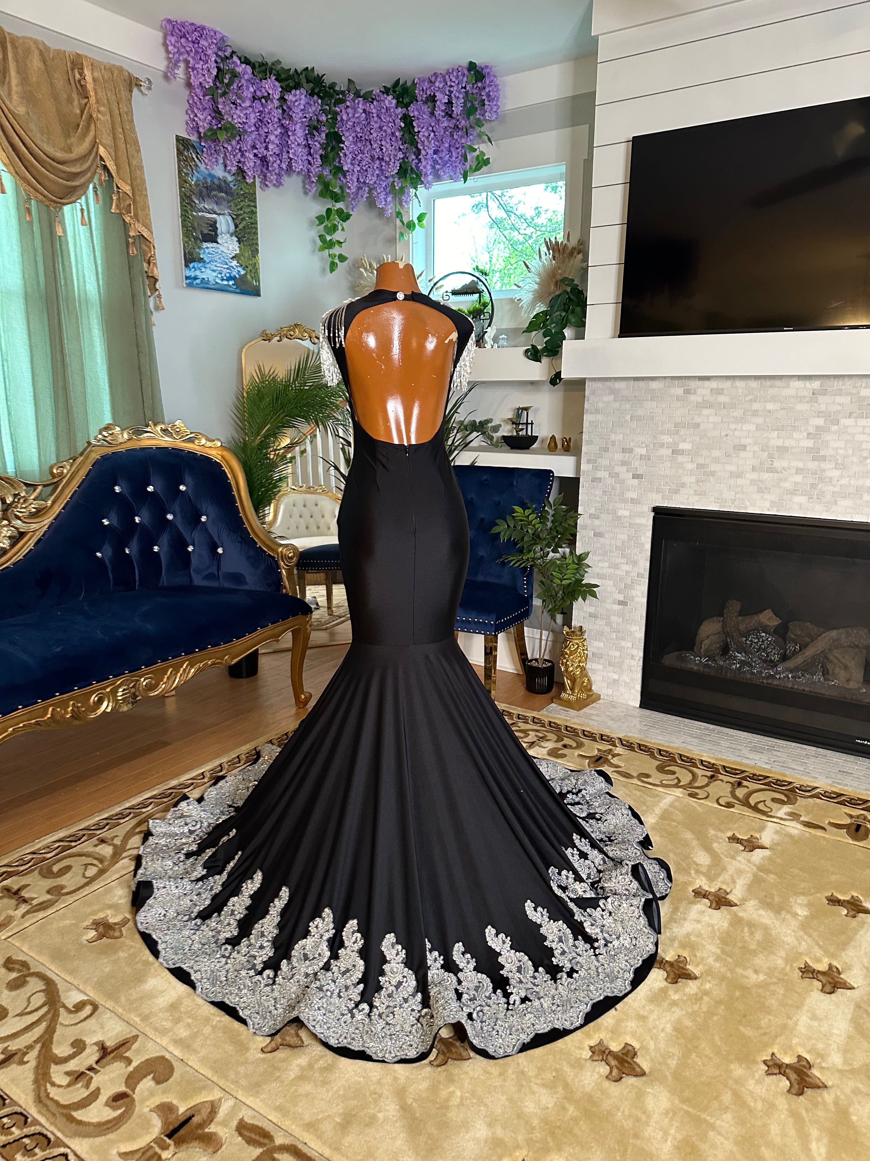 Breshunna Lace Gown Black