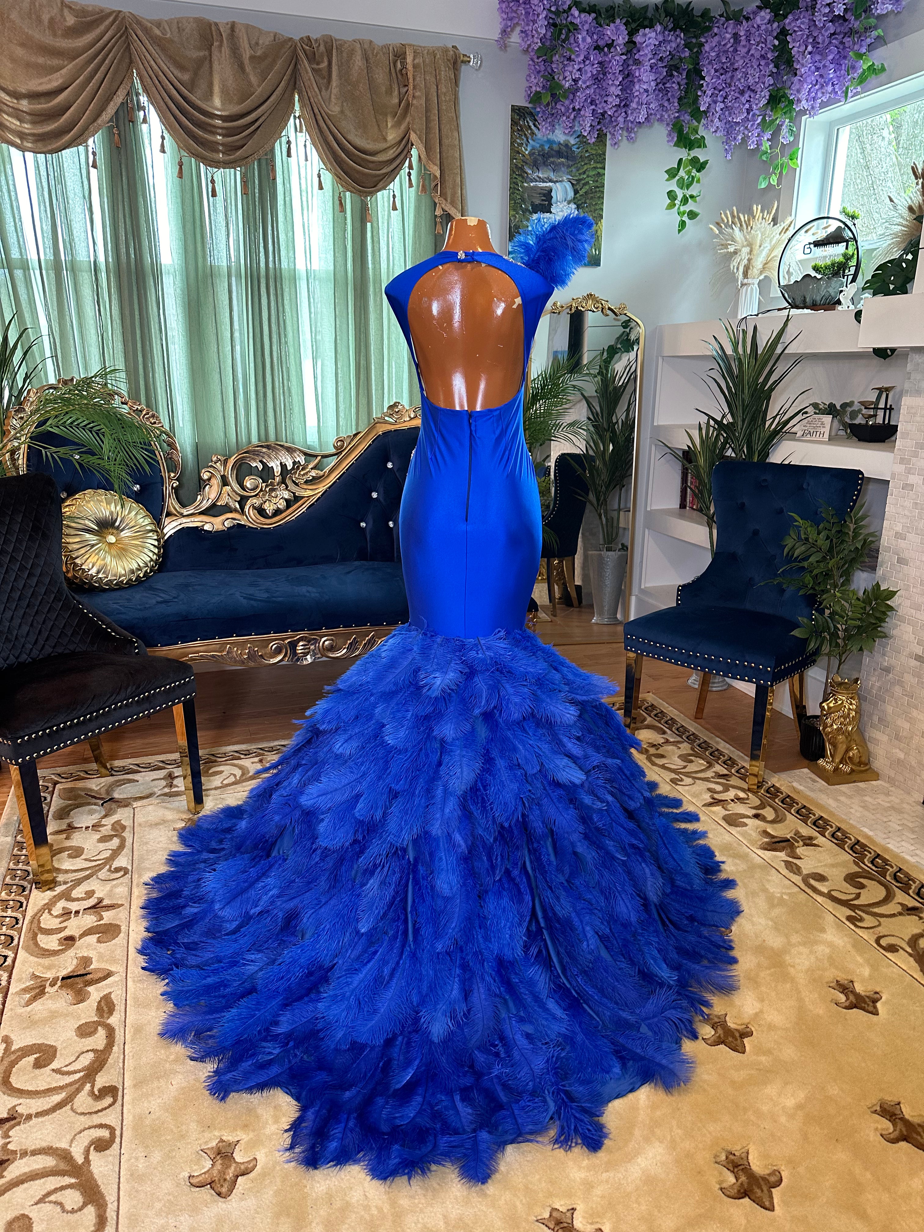 Royal Blue Drama Queen Gown Ariel Jillian Designs Royal Blue Drama Queen Gown Ariel Jillian Designs