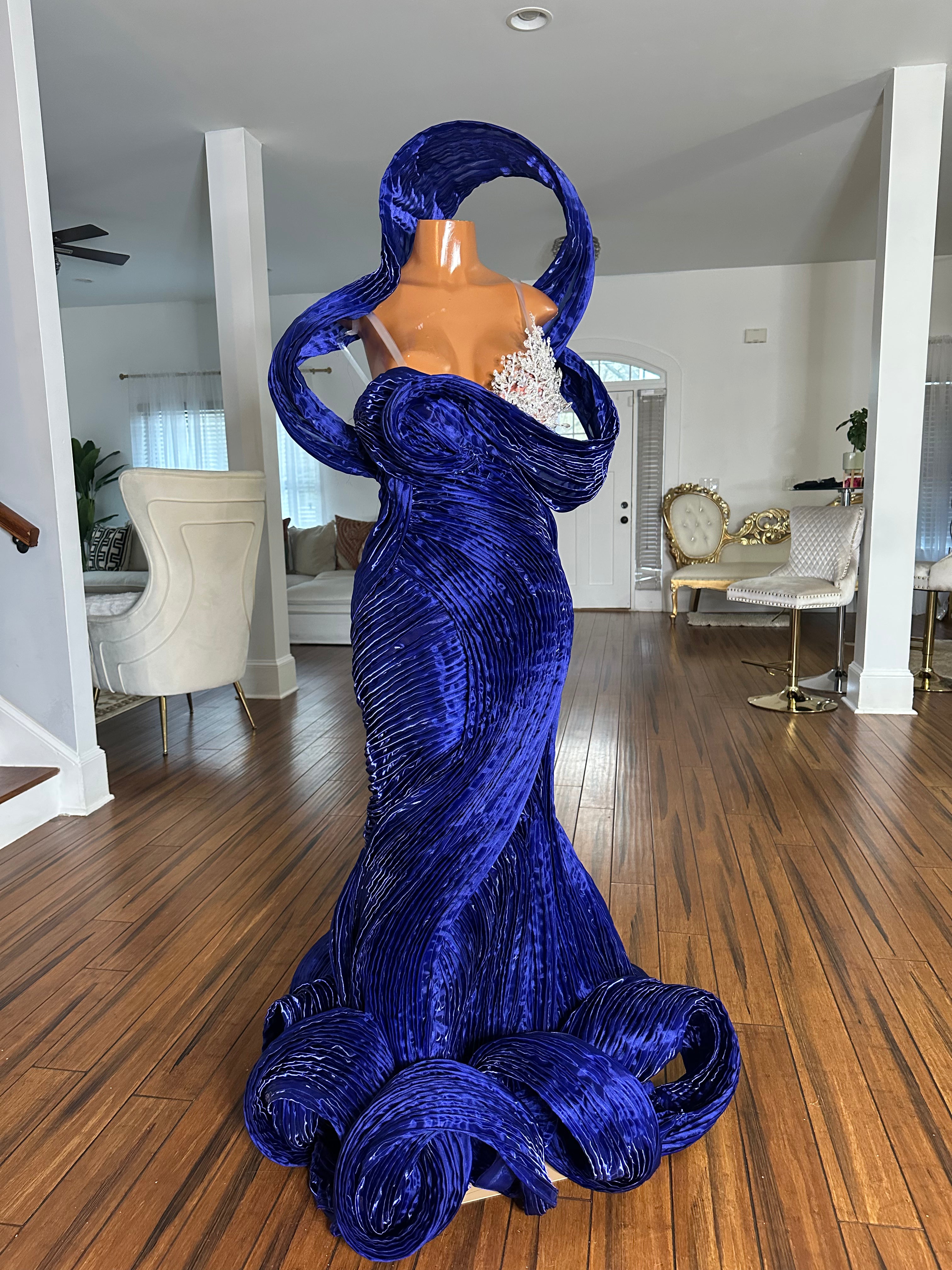 Ocean Deep Waves Gown