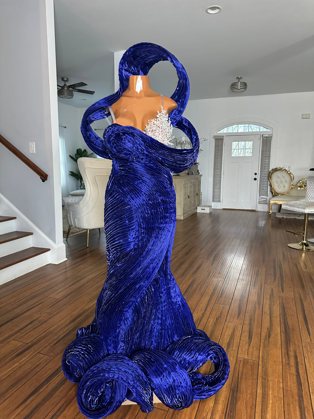 Ocean Deep Waves Gown