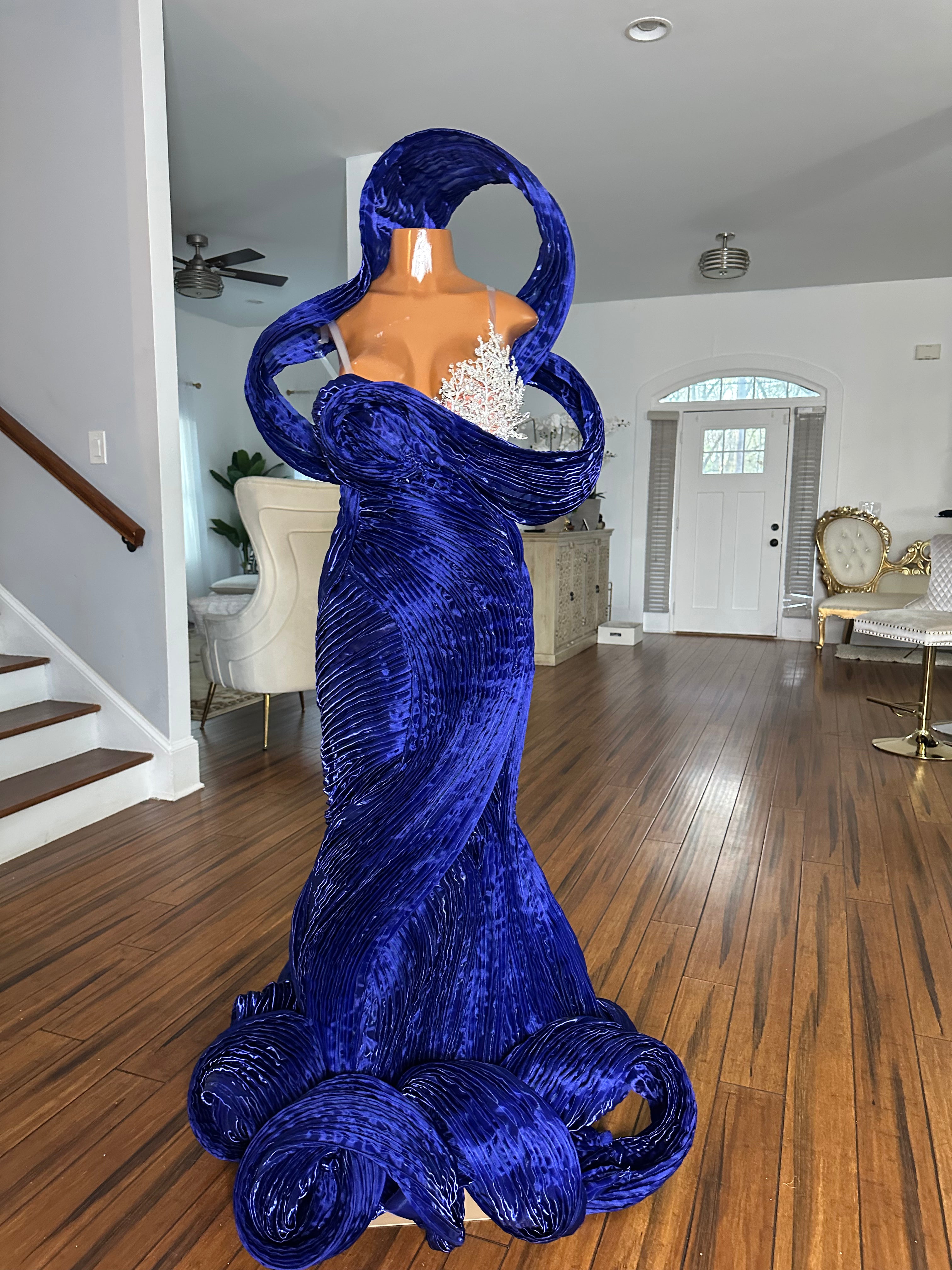 Ocean Deep Waves Gown