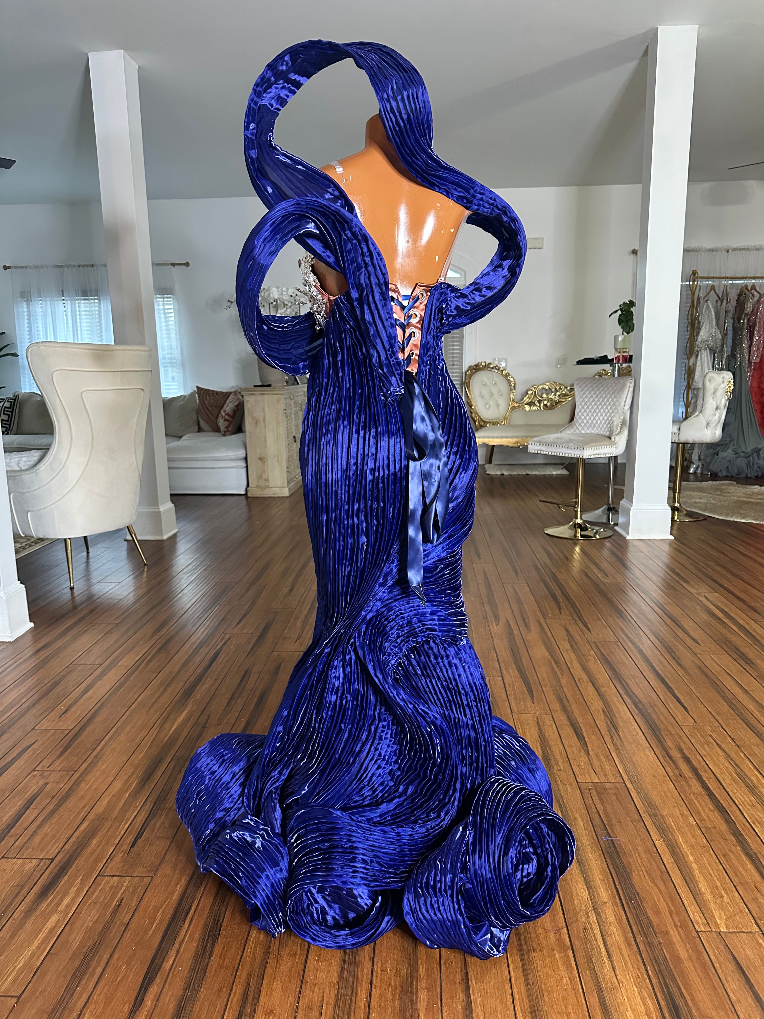 Ocean Deep Waves Gown