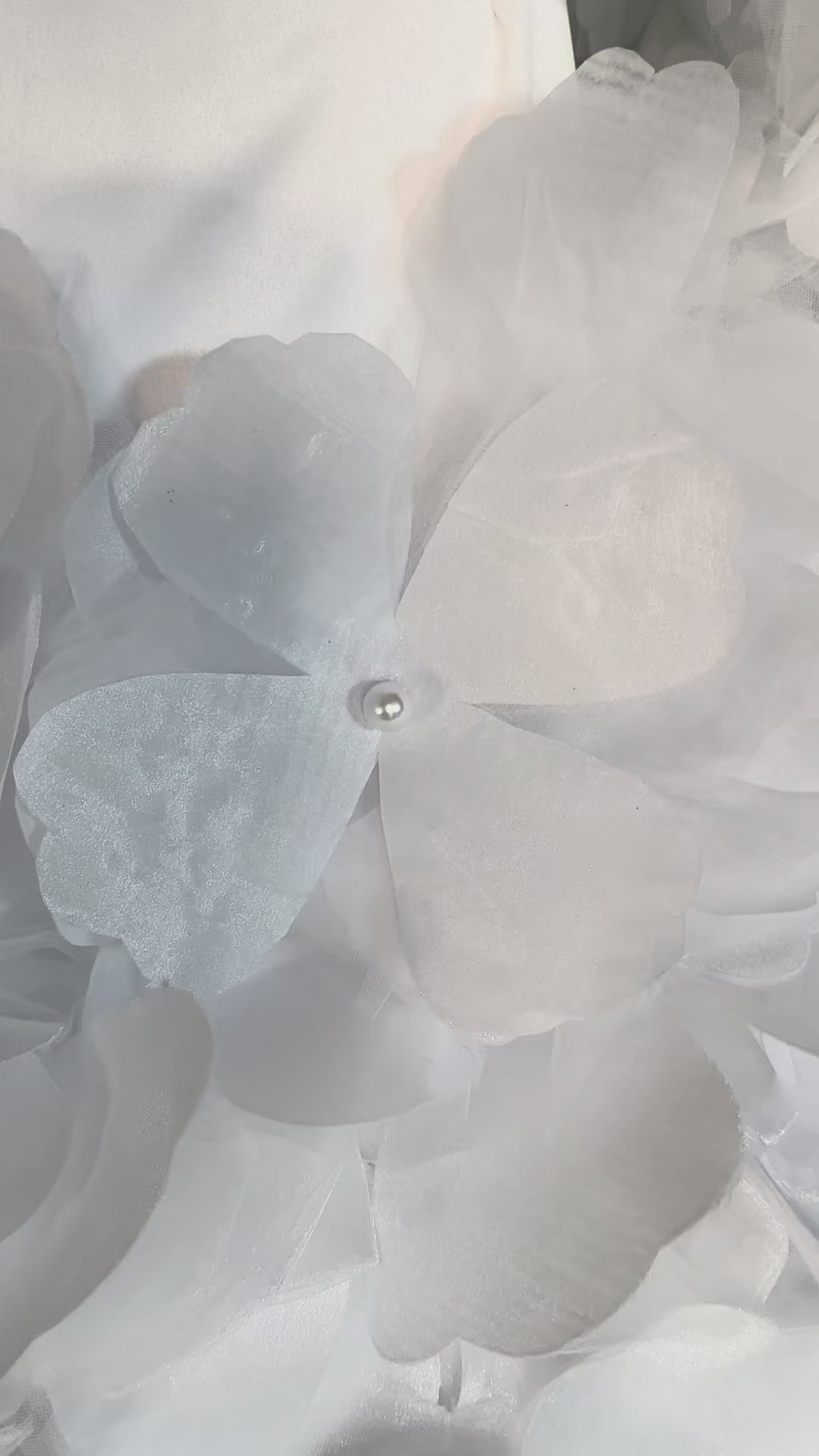 Floral Showers Satin Wedding Gown