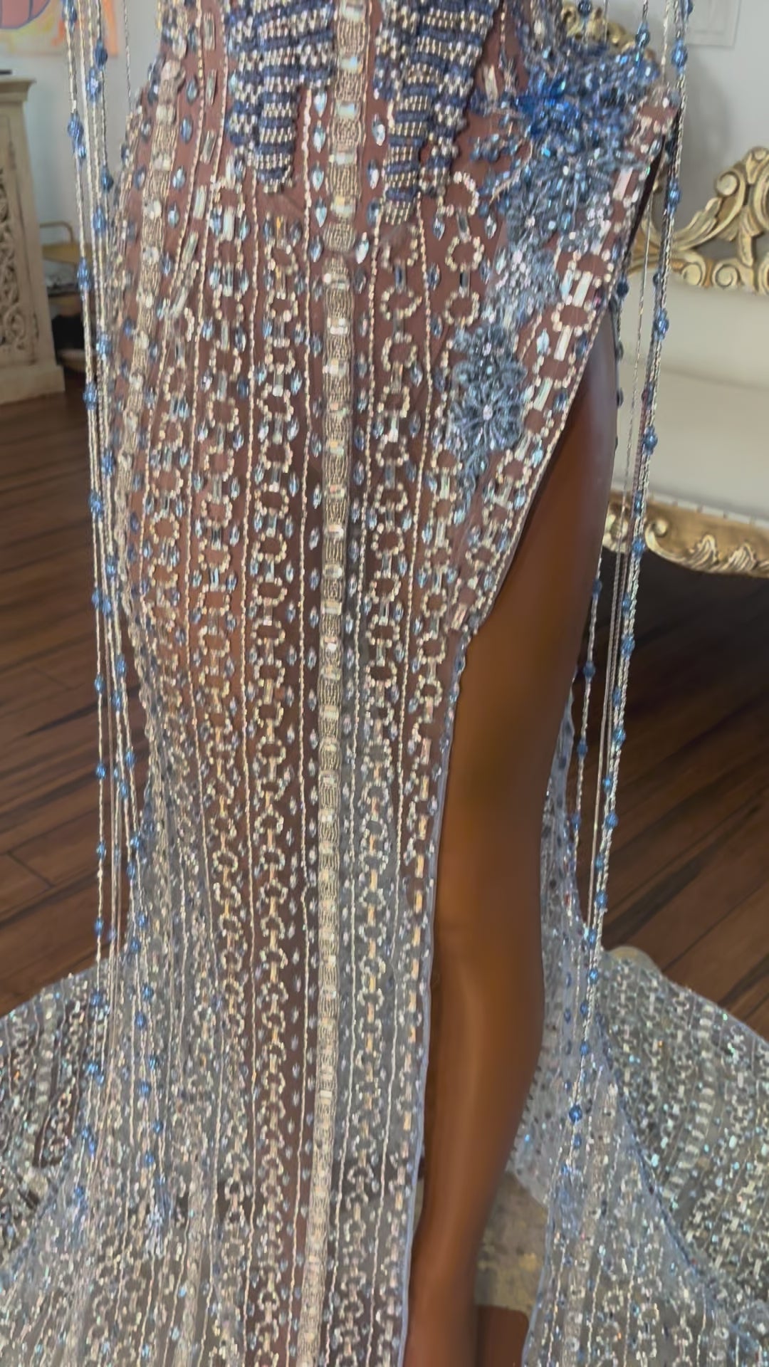 Baby Blue Diamonds Dancing Gown