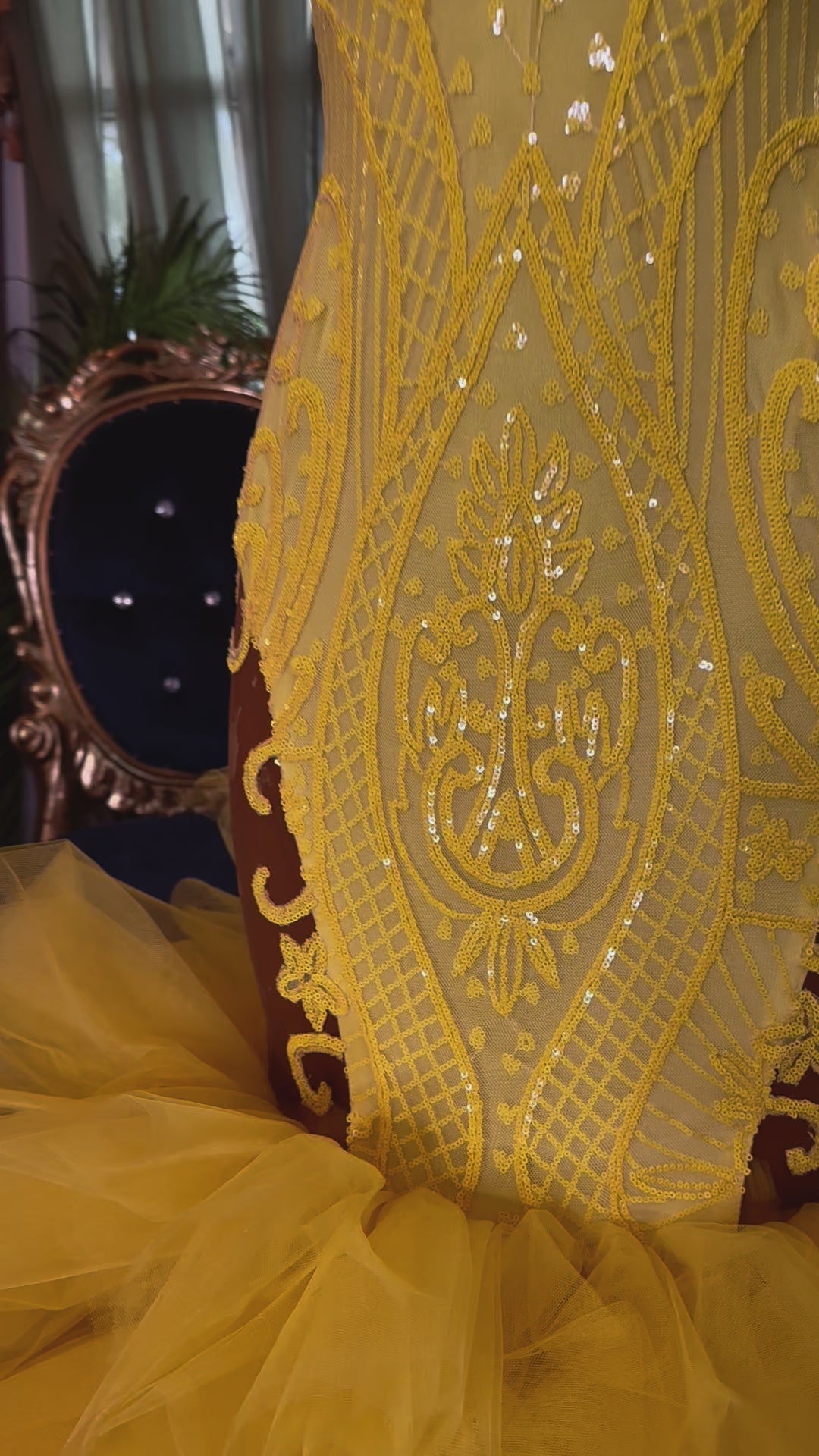 Canary Bird Tulle Gown