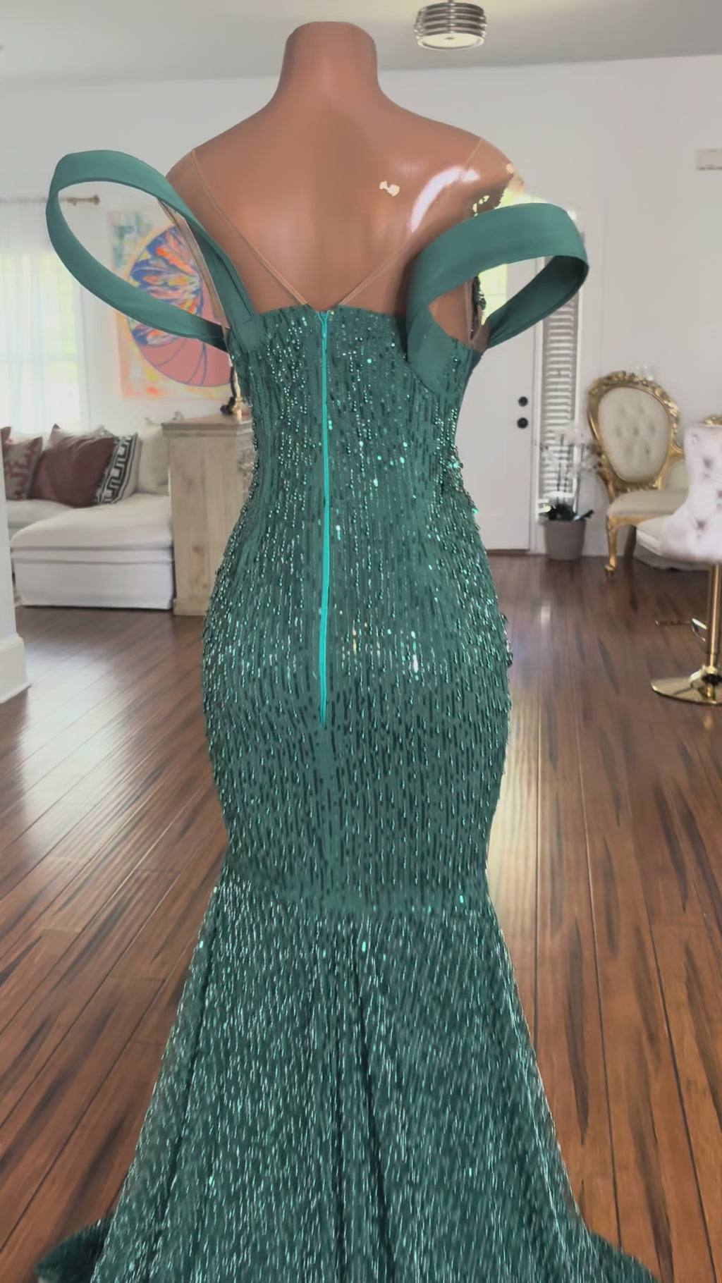 Emerald Jewels Gown