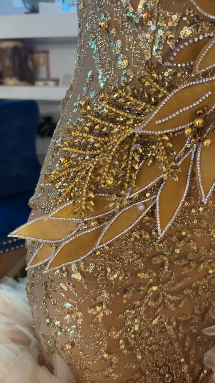 Golden Empress Tulle Gown