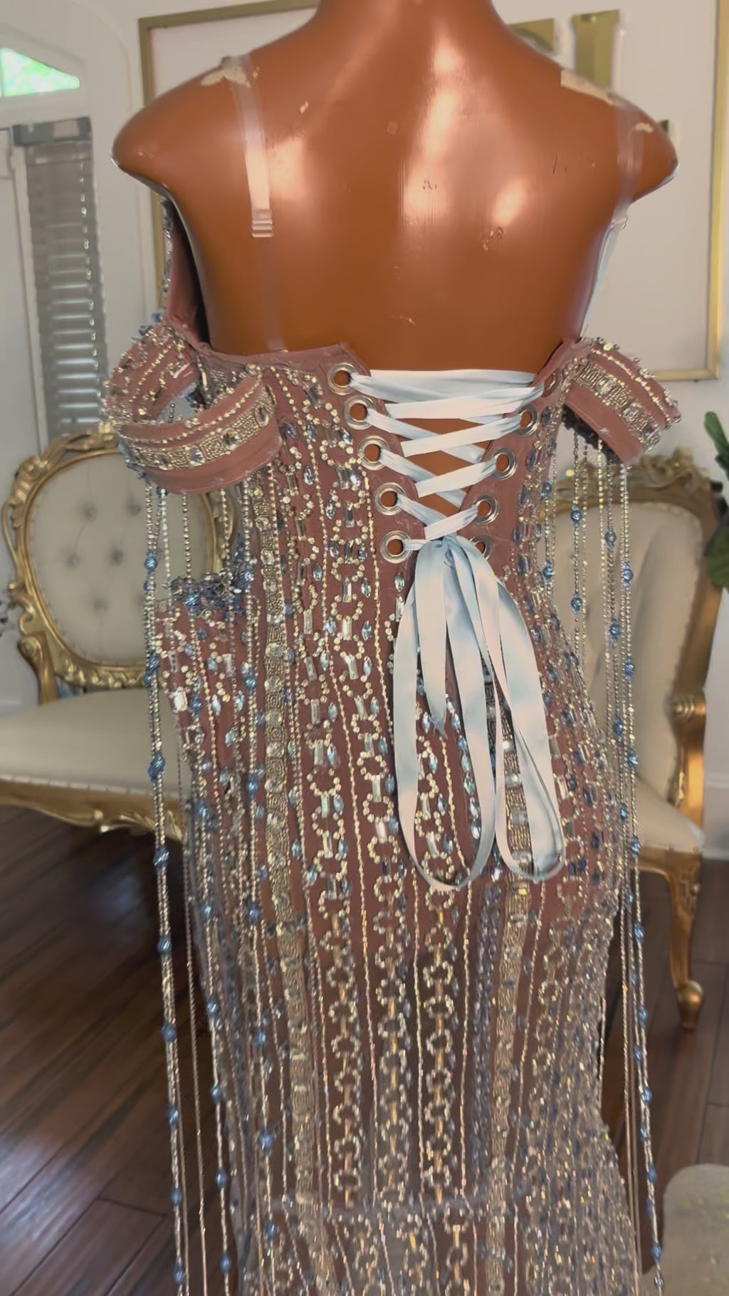 Baby Blue Diamonds Dancing Gown