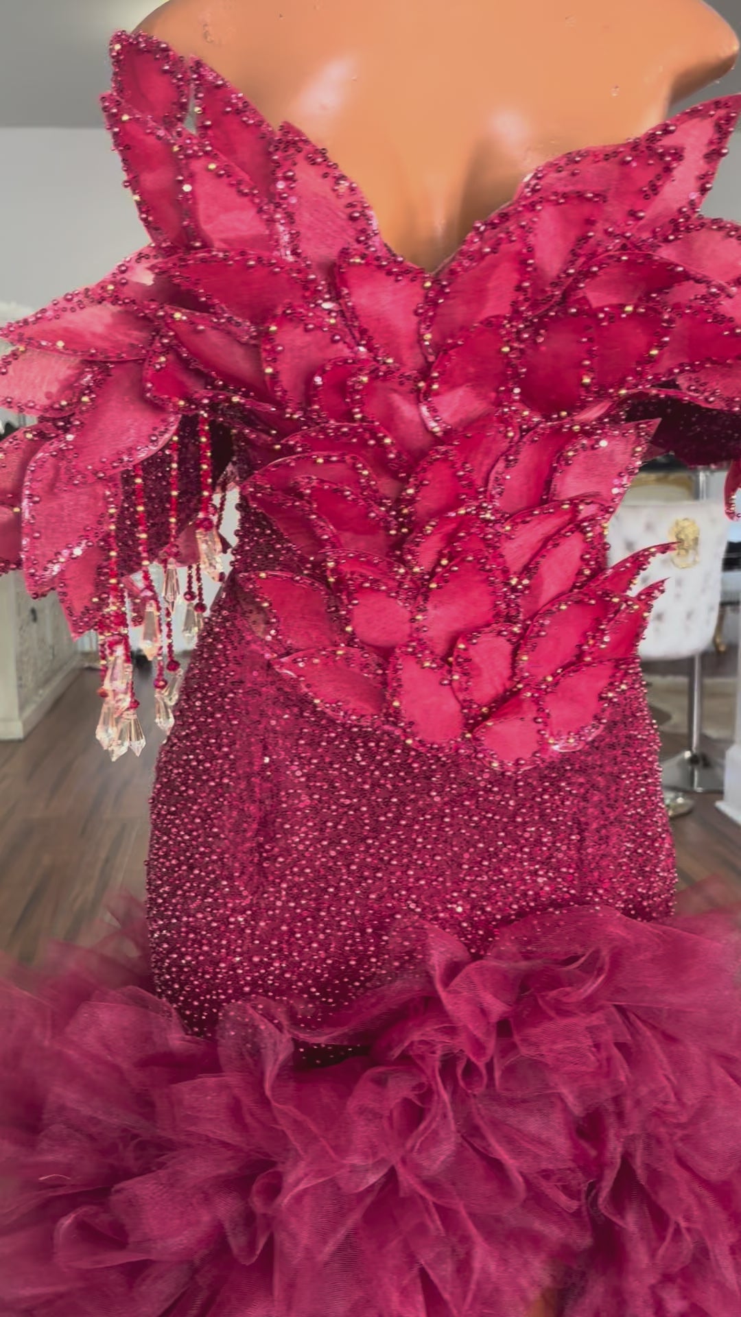 Fine In Wine Gown