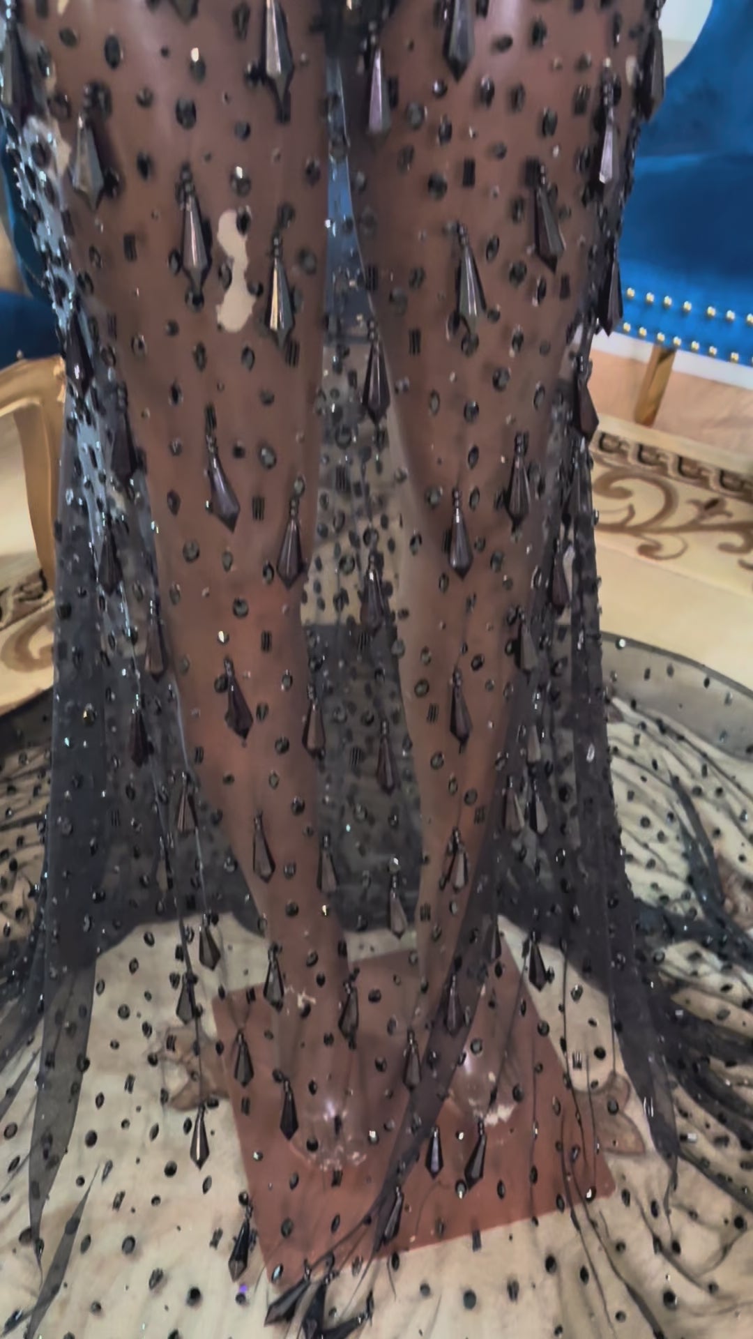 Crystal Waterfall Gown